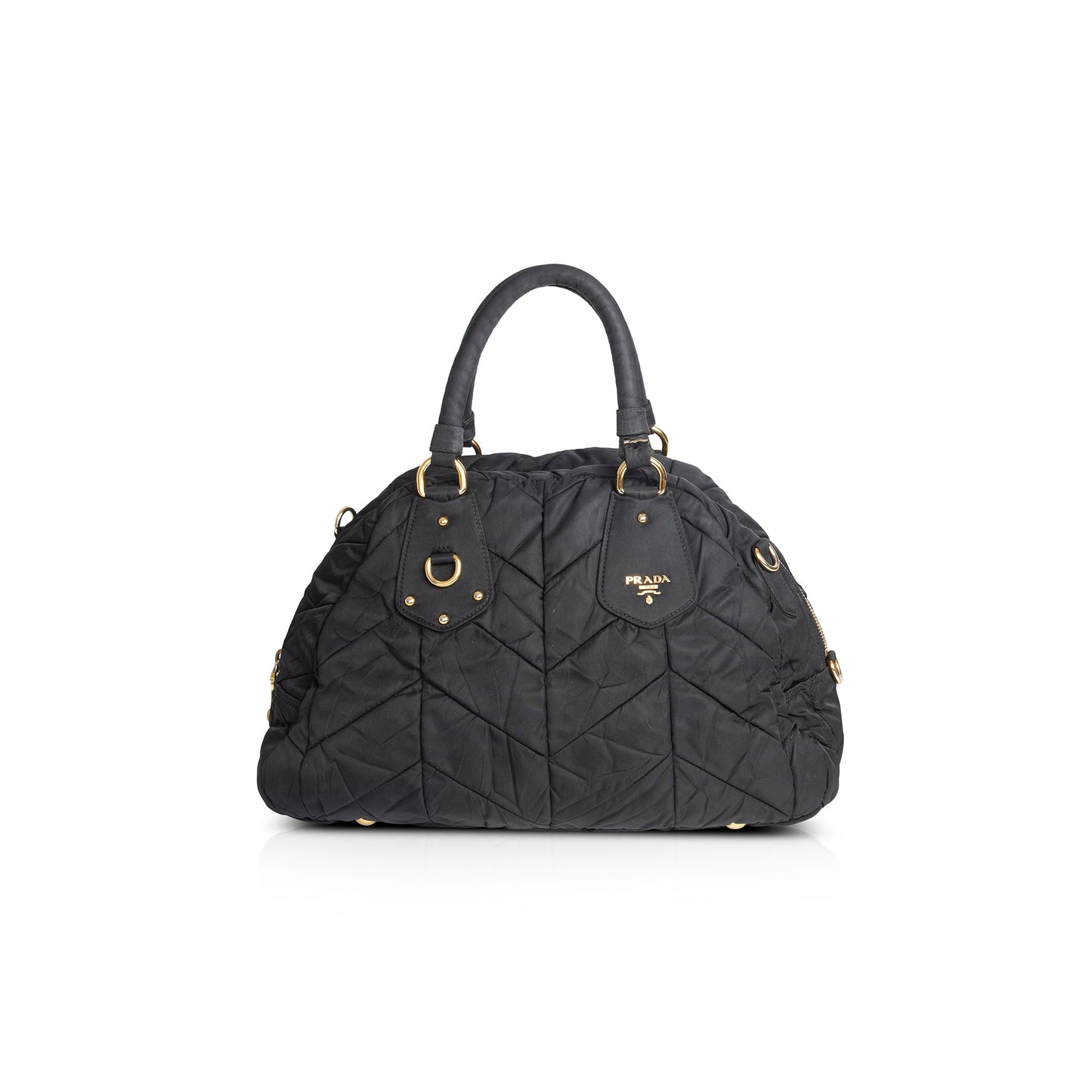 Prada Tessuto Bauletto Bag Nylon Quilted Travel Bag