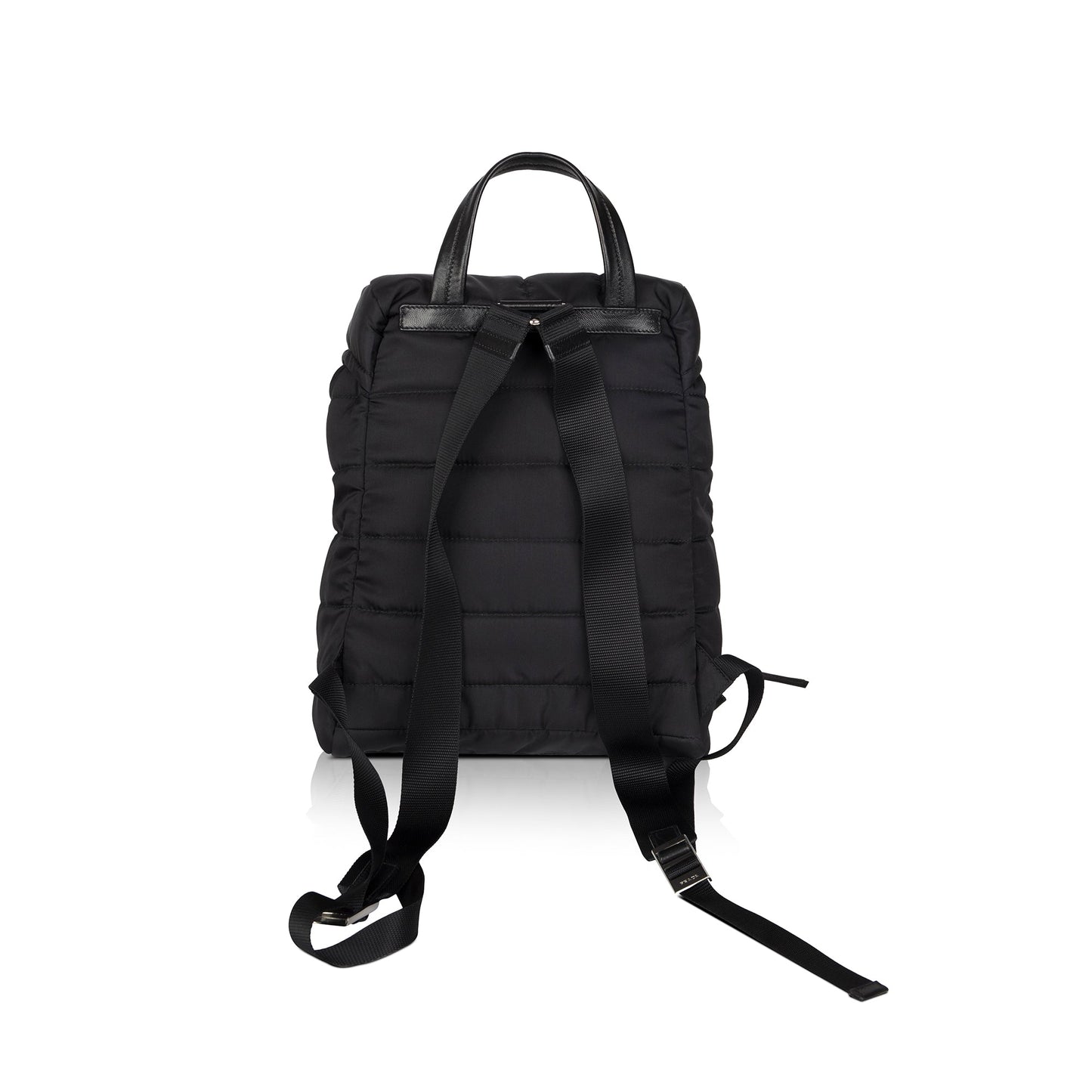 Prada Tessuto Double Buckle Backpack Handbag Nylon Quilted