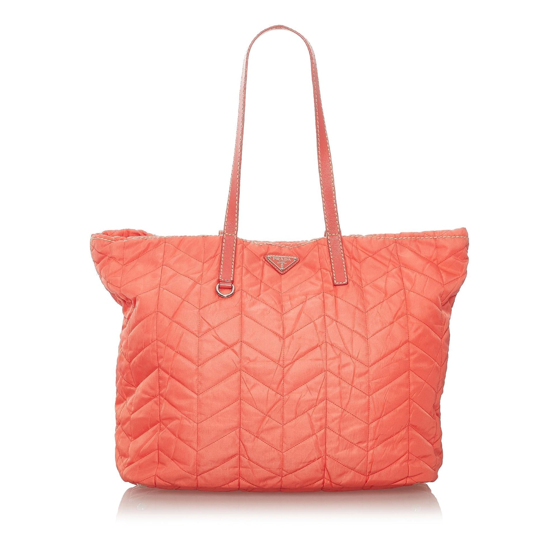 Prada Tessuto Tote Bag Shg Quilted