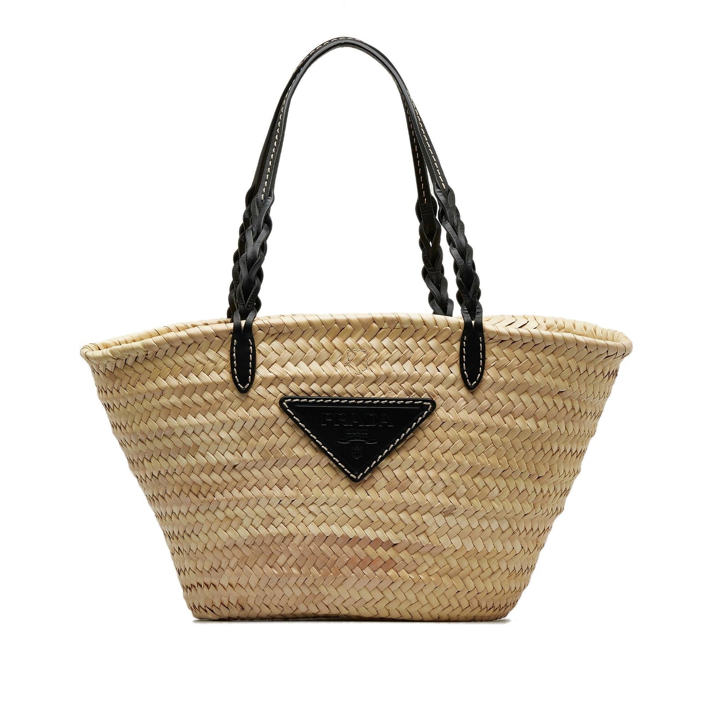 Prada Tote Shg Uy1Fgj Raffia Basket Tote Bag