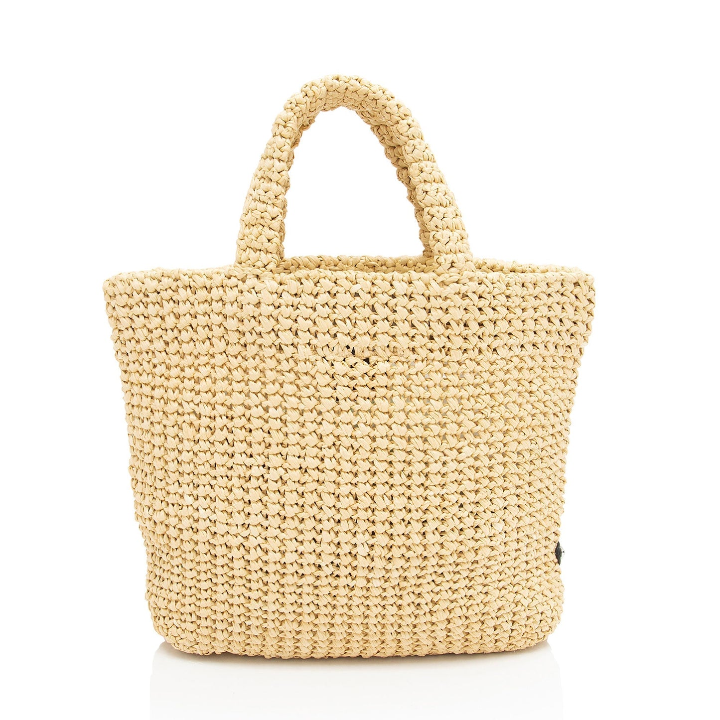 Prada Tote Shf Raffia Small Logo Tote Bag