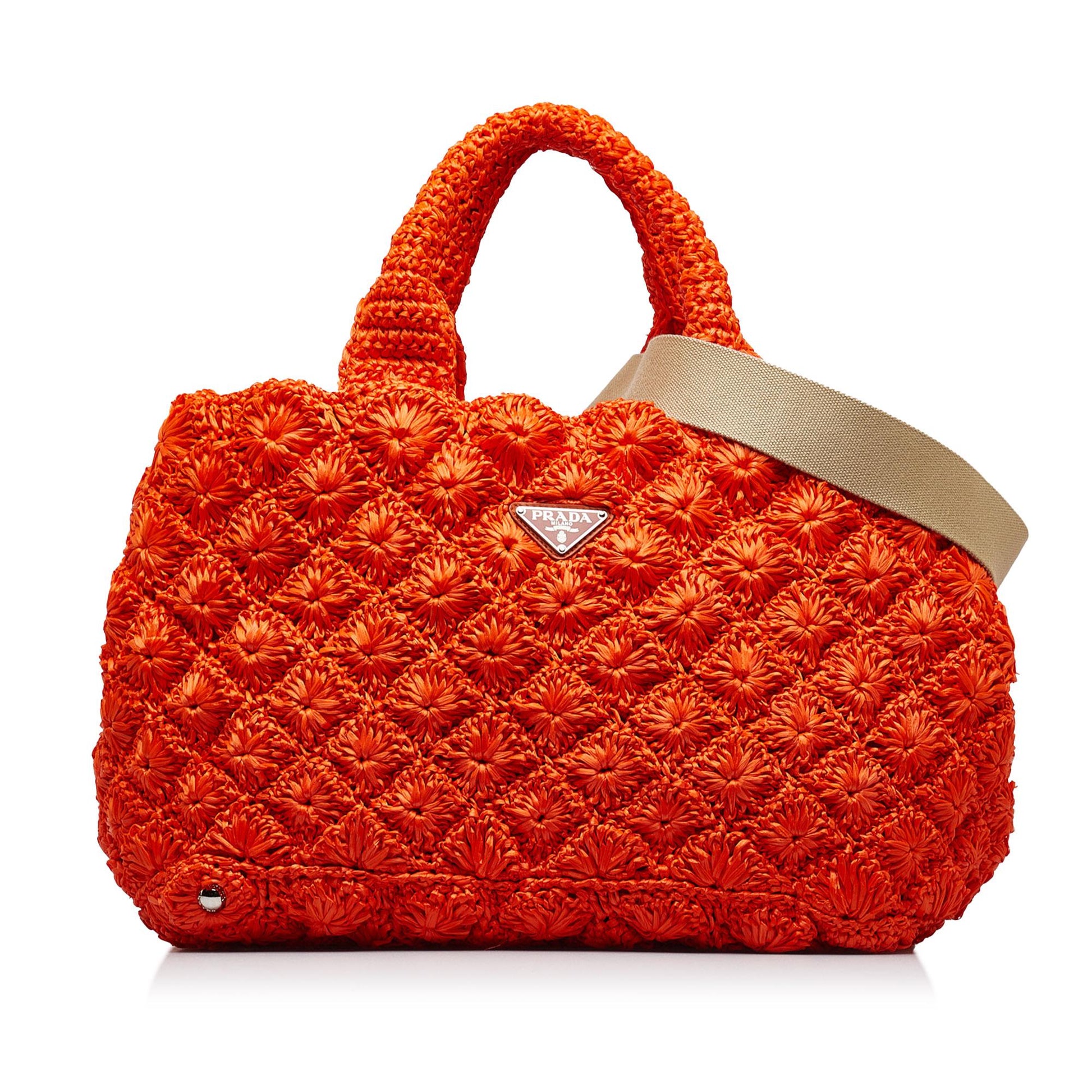 Prada Satchel Shg Kjgfsn Raffia Satchel Bag