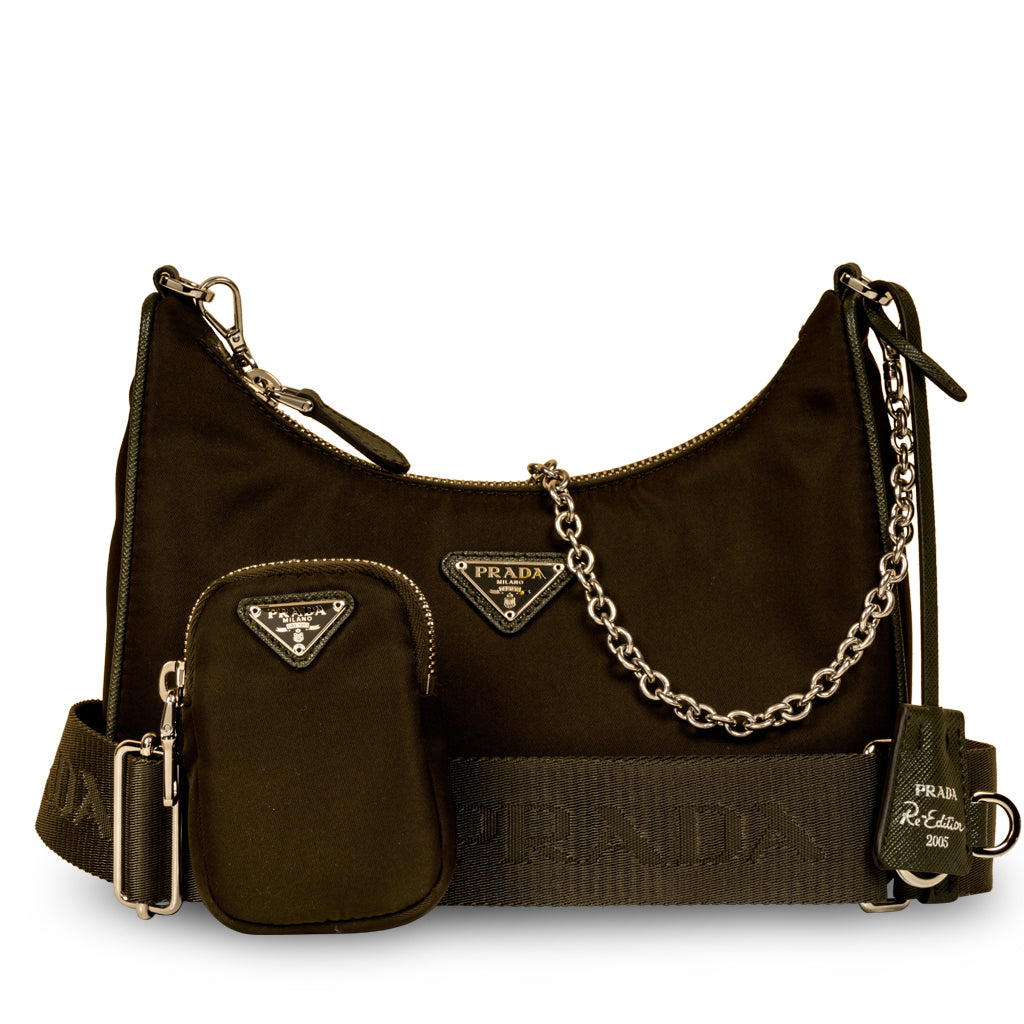Prada Re Edition Shoulder Bag Khaki Prada Bagista