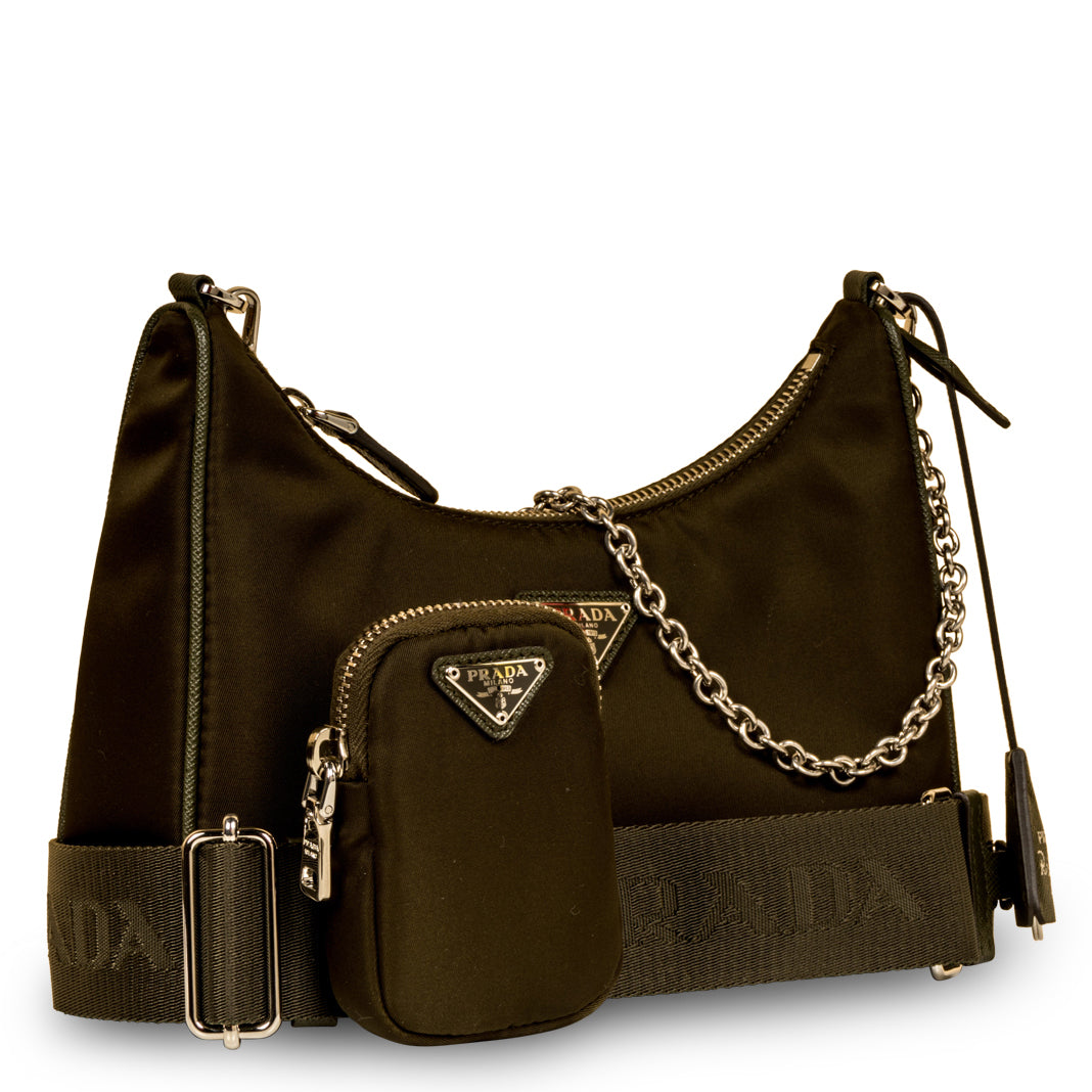 Prada Re Edition Shoulder Bag Khaki Prada Bagista