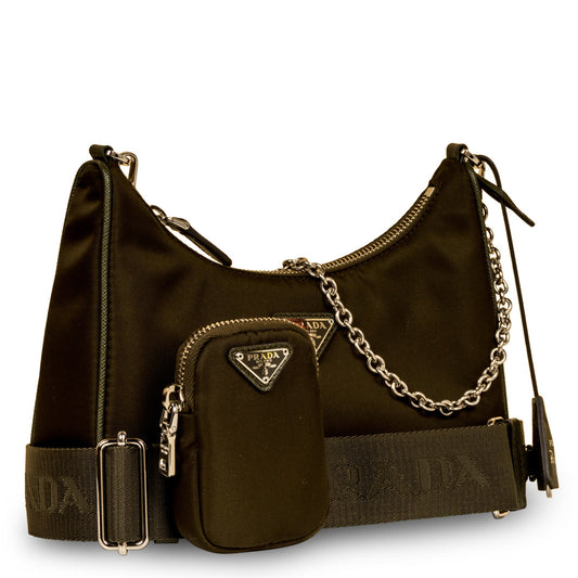Prada Re Edition Shoulder Bag Khaki Prada Bagista