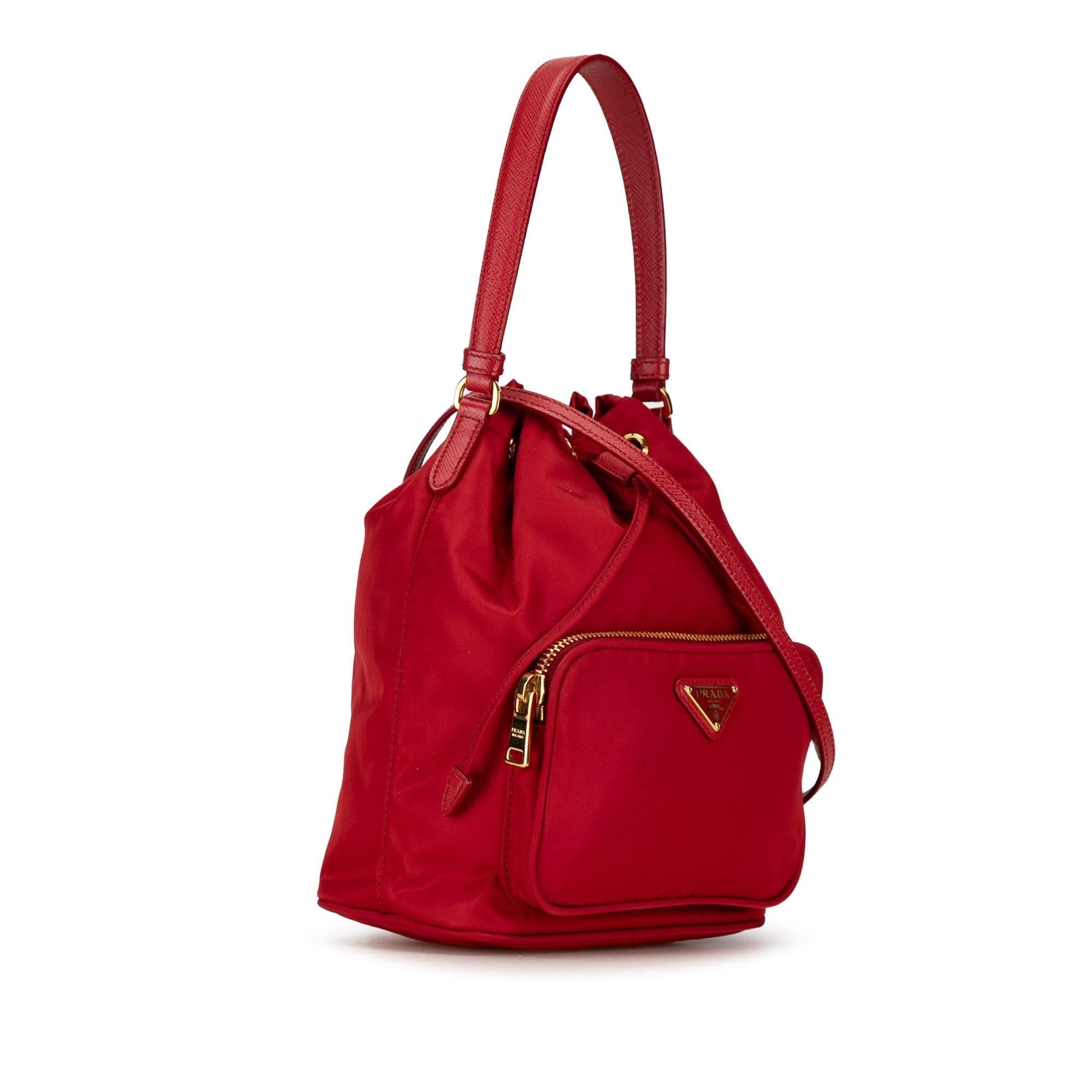 Prada Re Duet Bag Shg Fvcgis Nylon Bucket Shoulder Bag