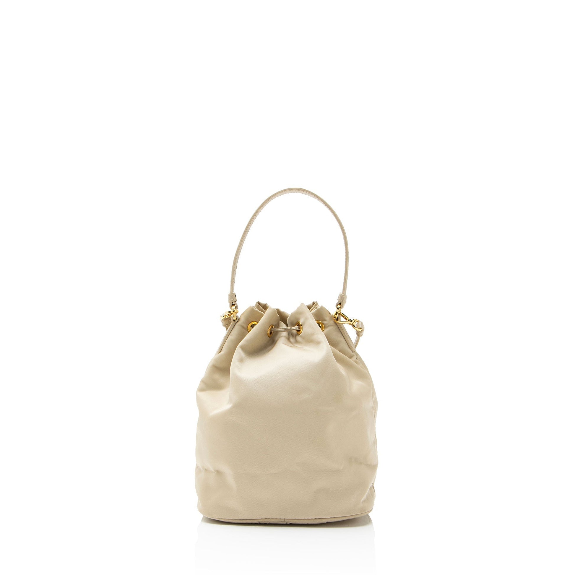 Prada Re Duet Drawstring Bag Nylon Bucket Crossbody Bag