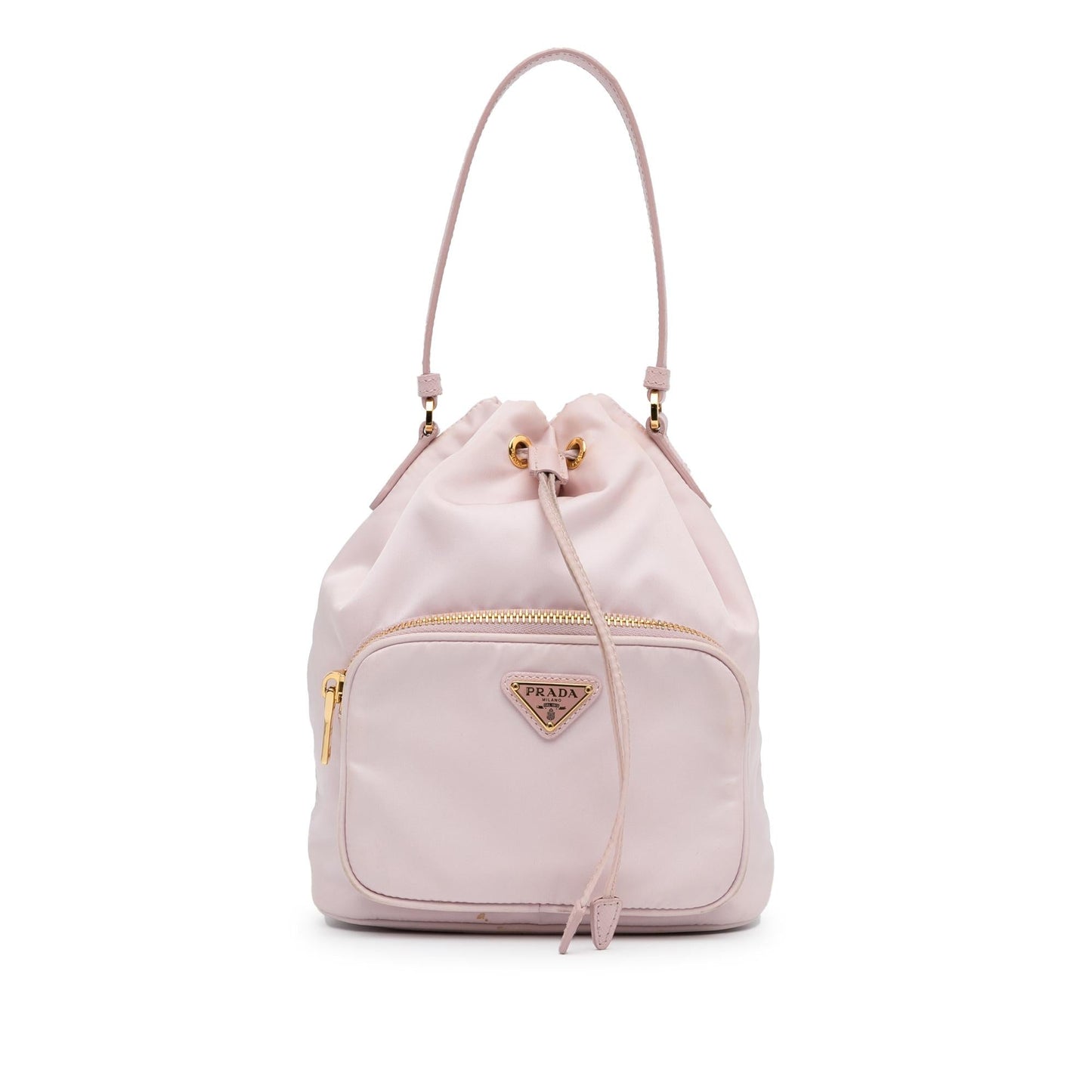 Prada Re Trimmed Duet Bag Shg Ckwvzz Nylon Saffiano Bucket Shoulder Bag