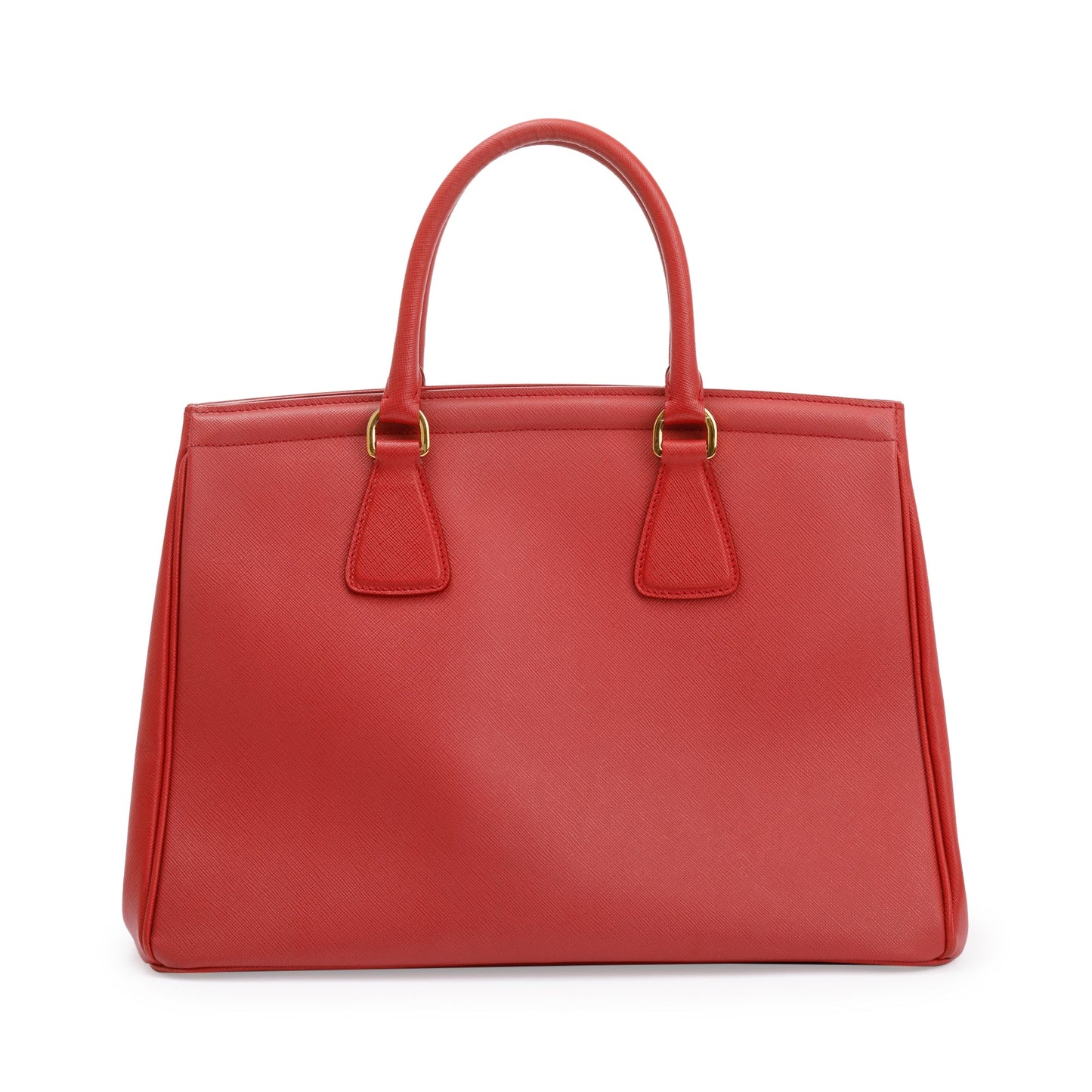 Prada Saffiano Parabole Tote Handbag Leather Red Tote Bag