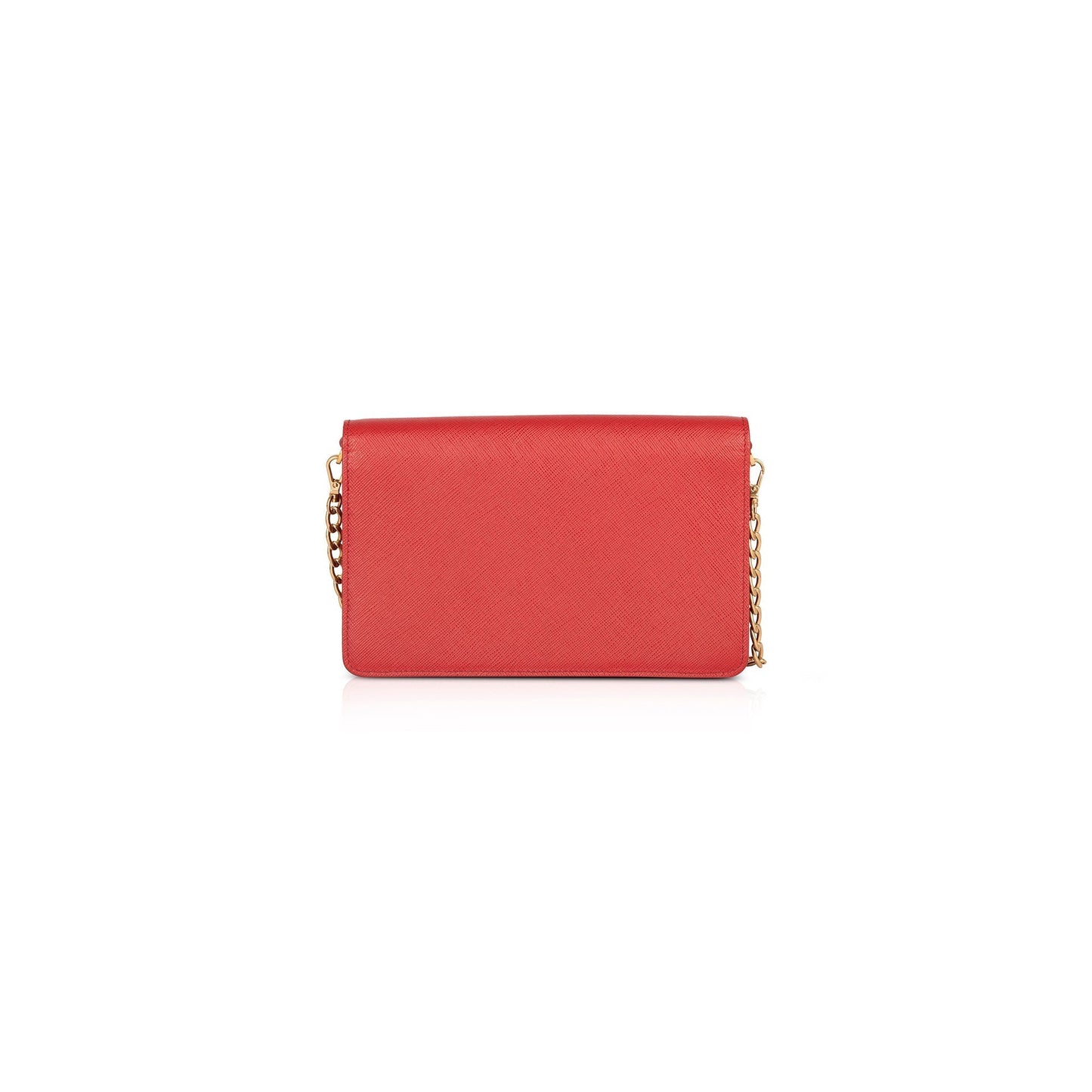 Prada Saffiano Shoulder Bag Leather Red