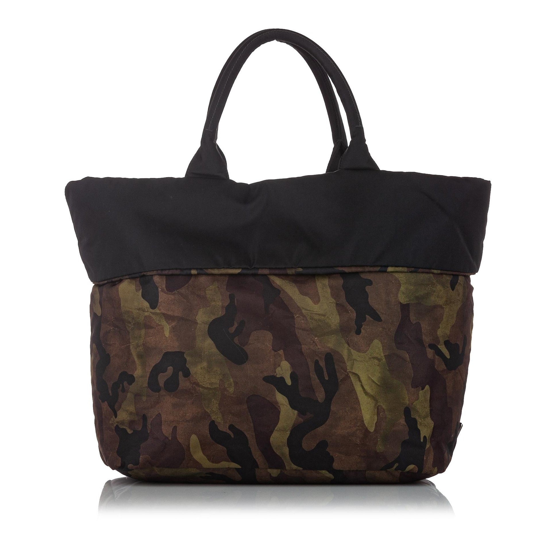 Prada Reversible Tessuto Camouflage Tote Bag Shg