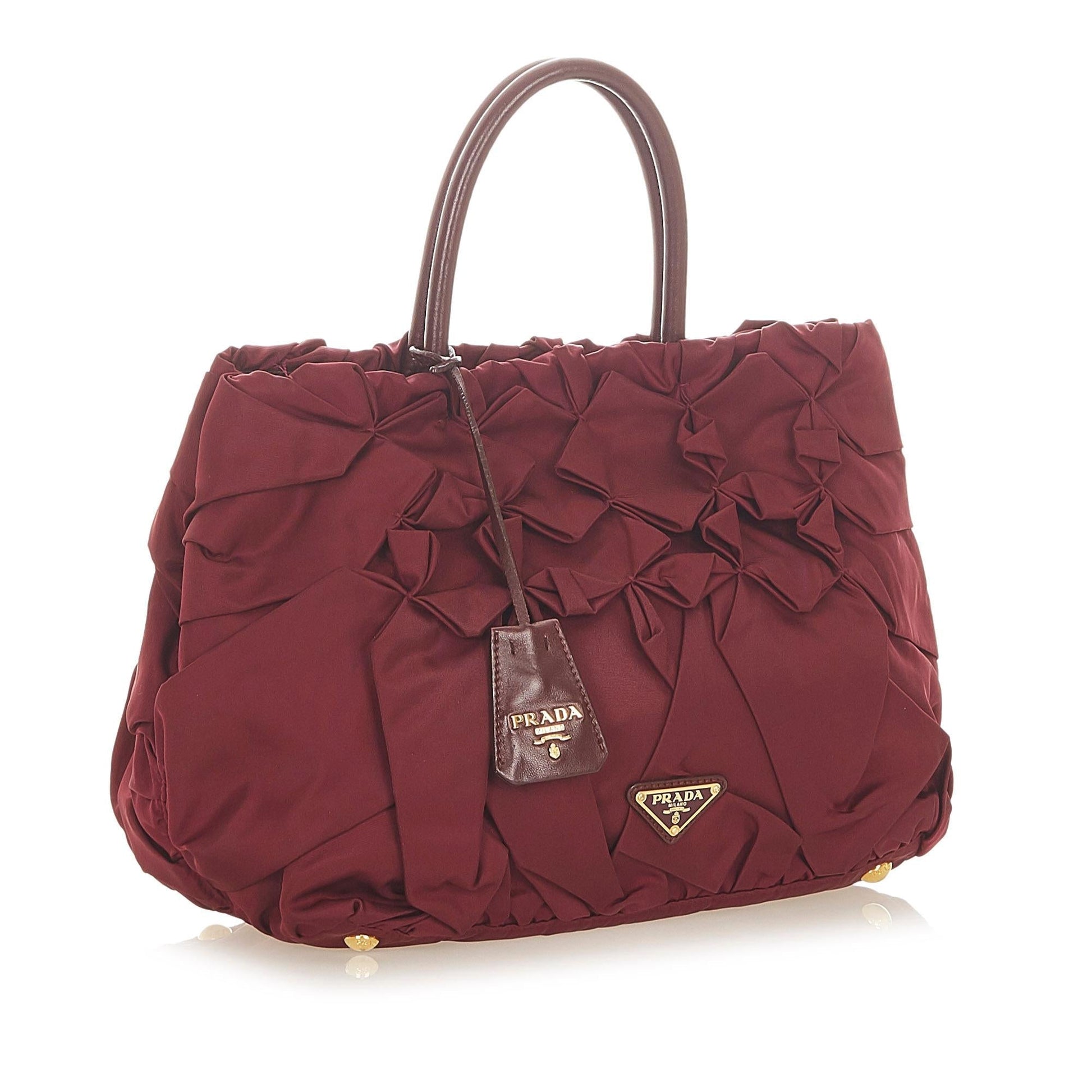 Prada Ruffled Tessuto Tote Bag Shg Bag Shg 19922