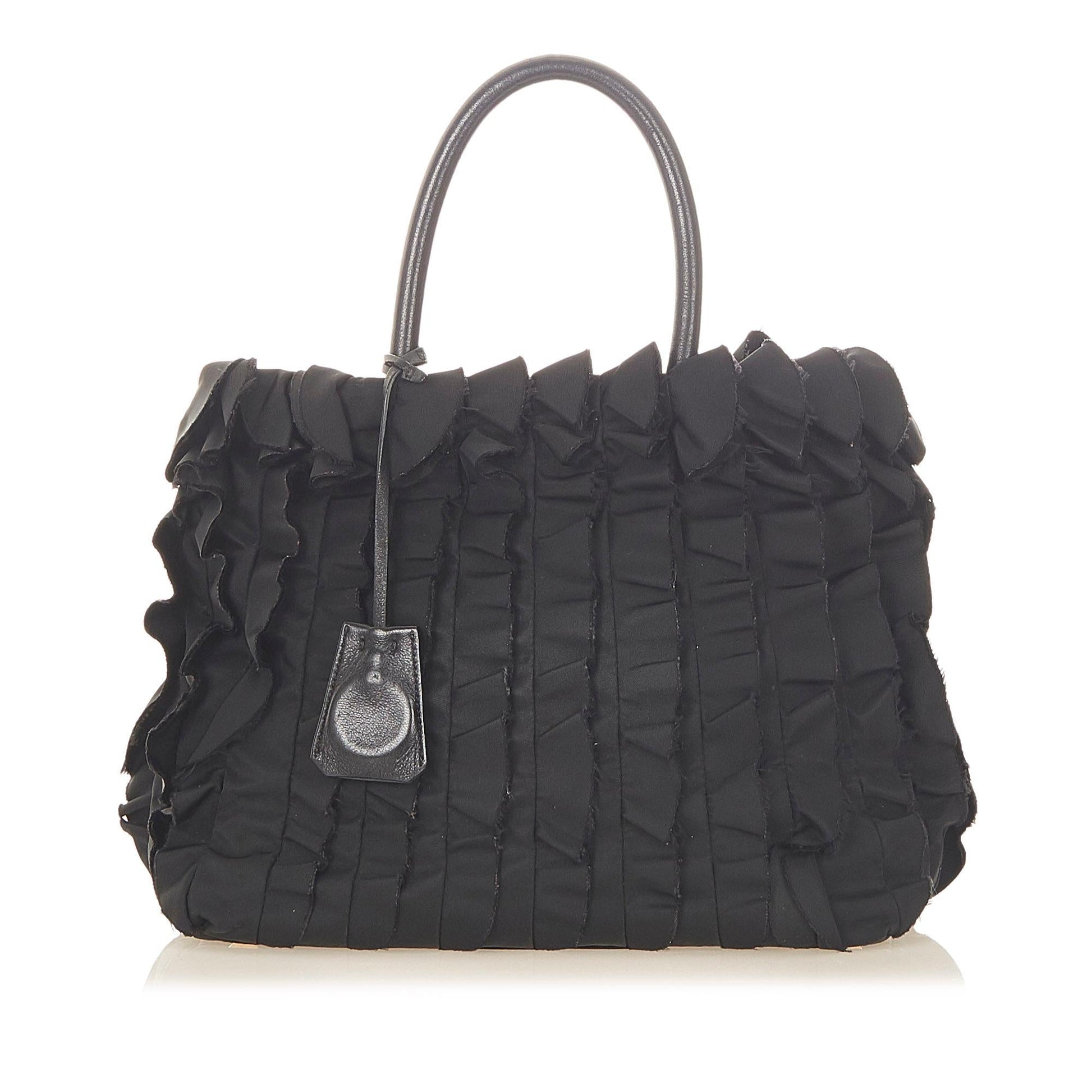 Prada Ruffled Tessuto Tote Bag Shg Bag Shg 31505