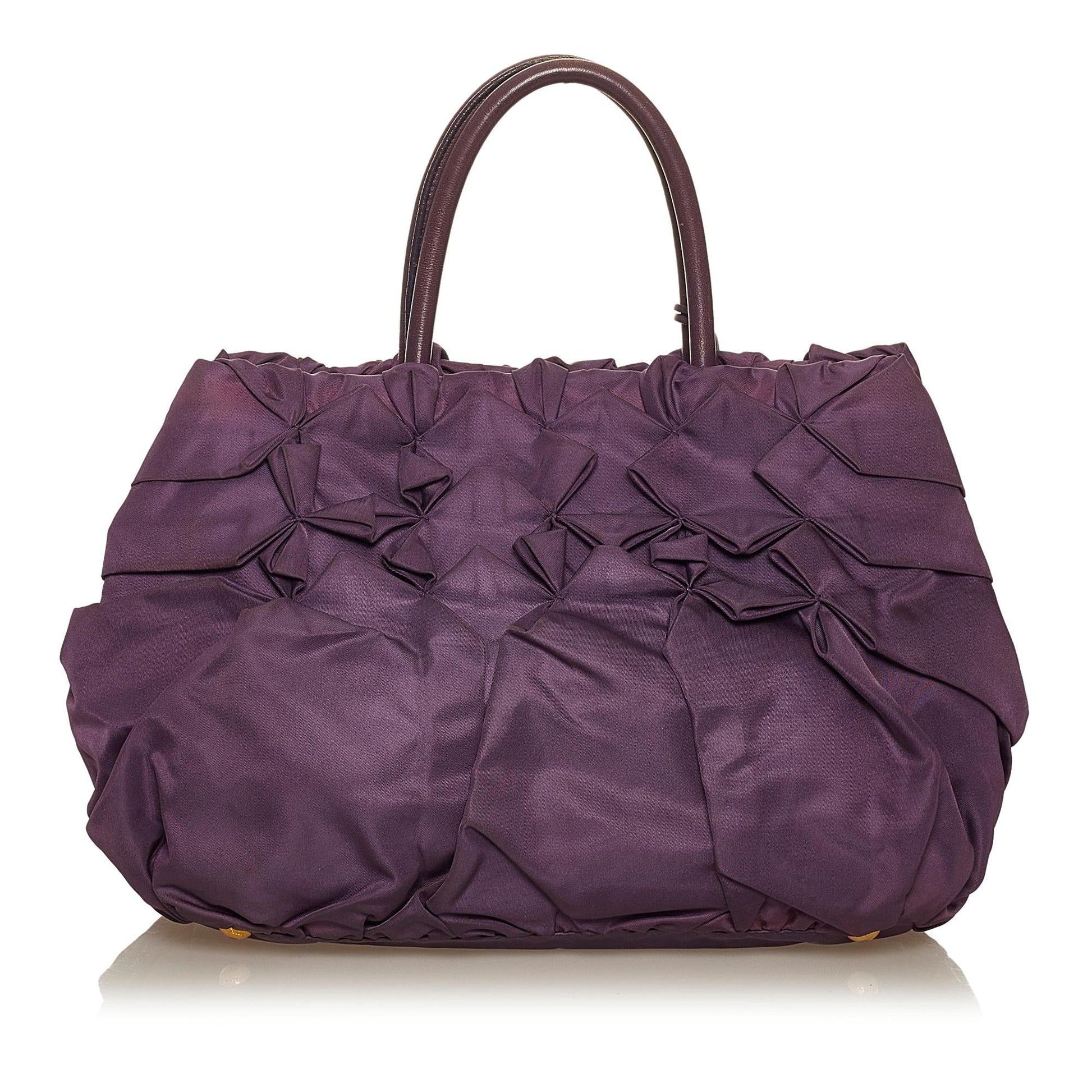Prada Ruffled Tessuto Tote Bag Shg Bag Shg 29363