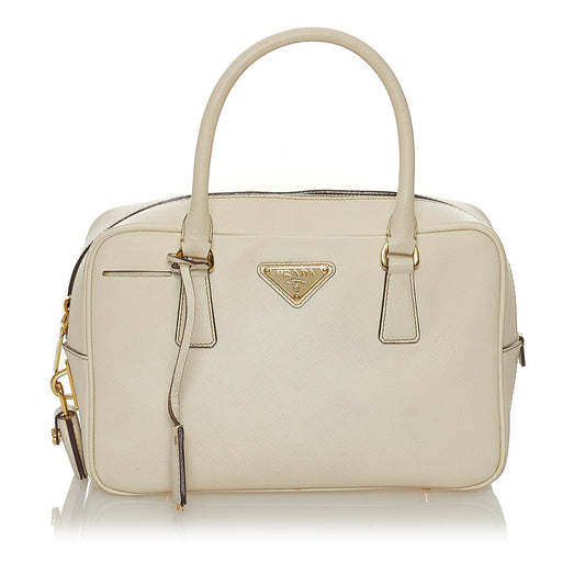 Prada Bauletto Handbag Shg Saffiano Satchel Bag