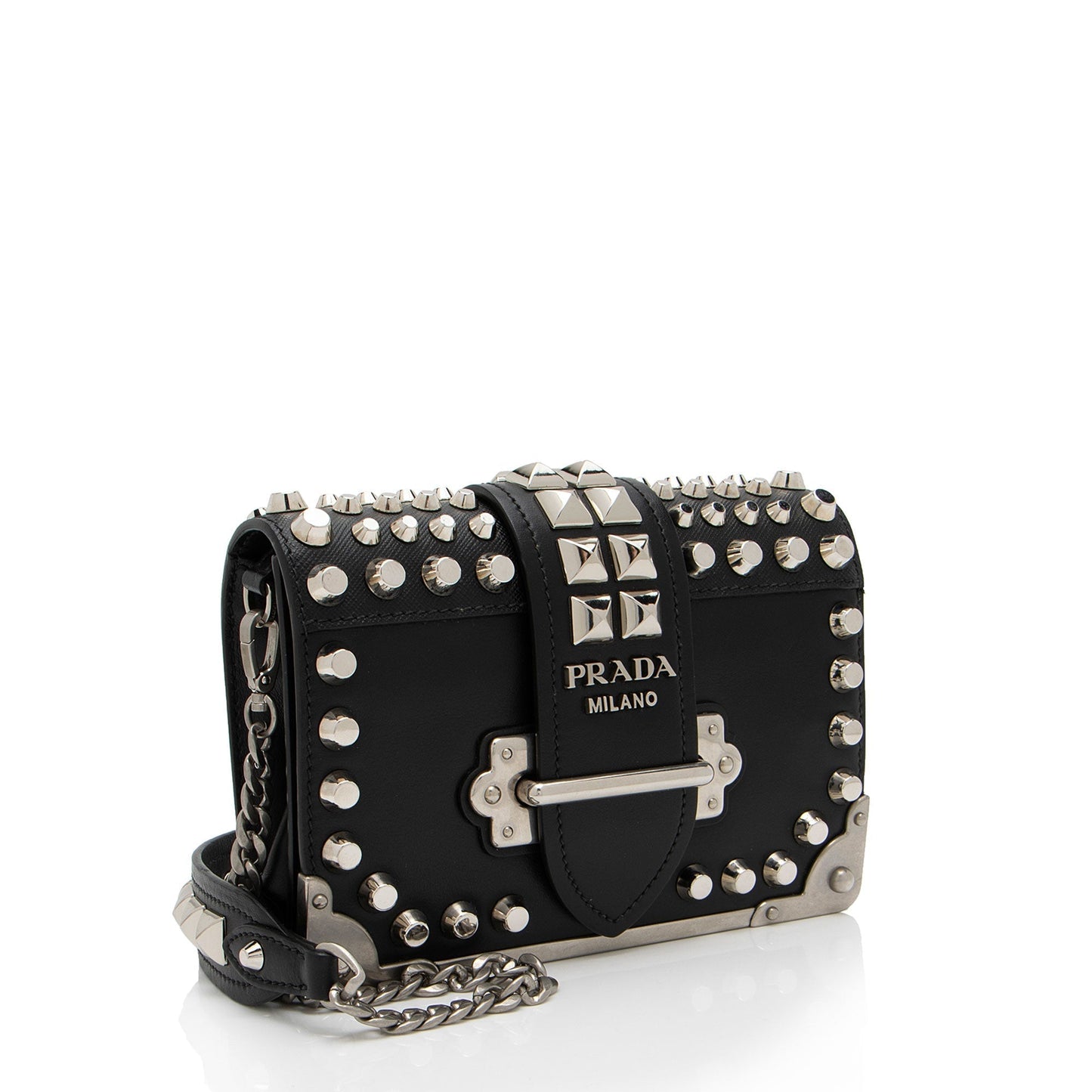 Prada Calfskin Studded Cahier Crossbody Shf Cf2Bbw Saffiano Crossbody Bag
