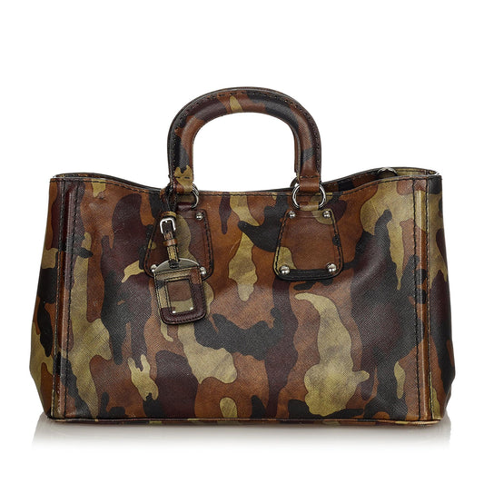 Chanel Prada Camouflage Satchel Shg Saffiano Satchel Bag
