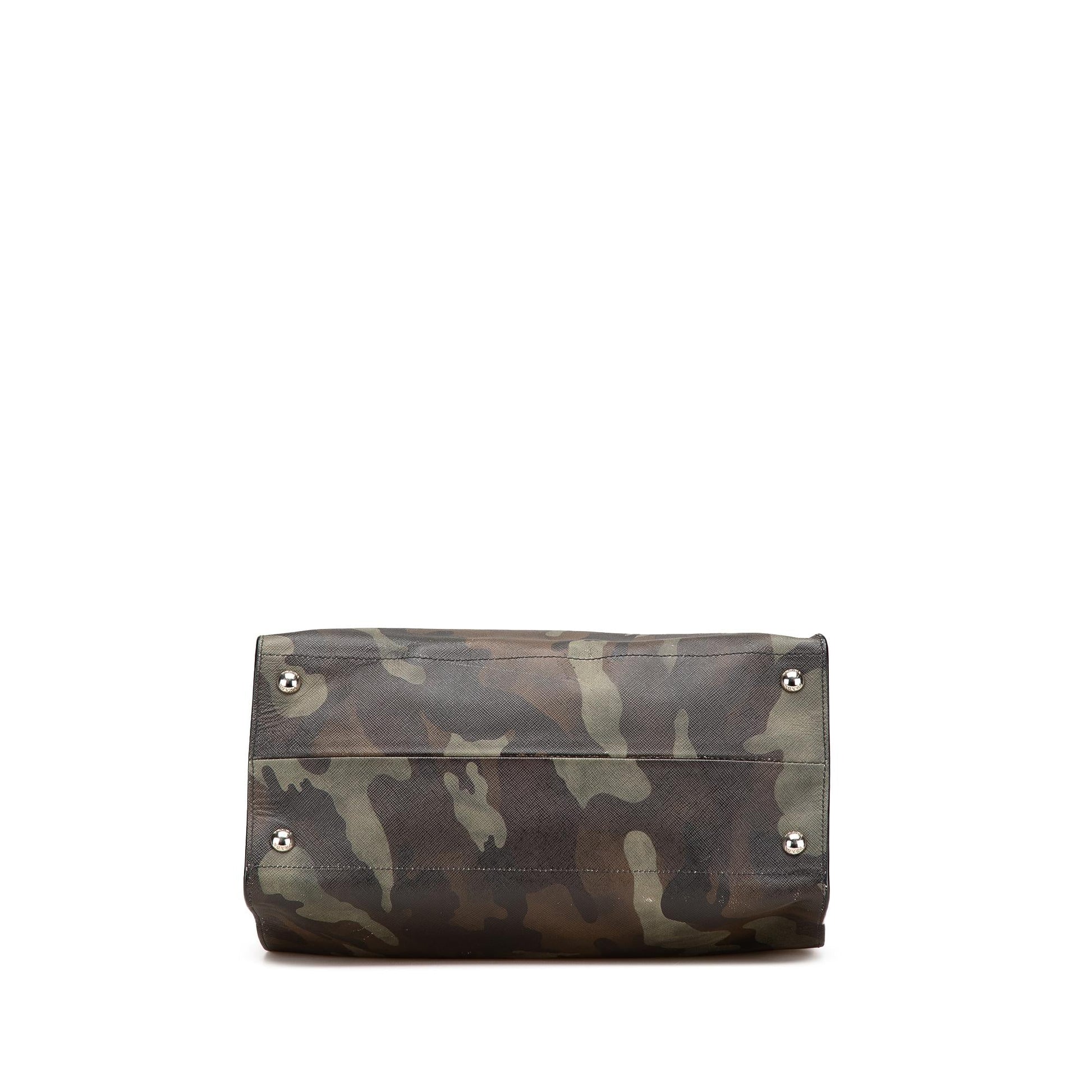 Prada Camouflage Soft Military Convertible Tote Saffiano Tote Bag