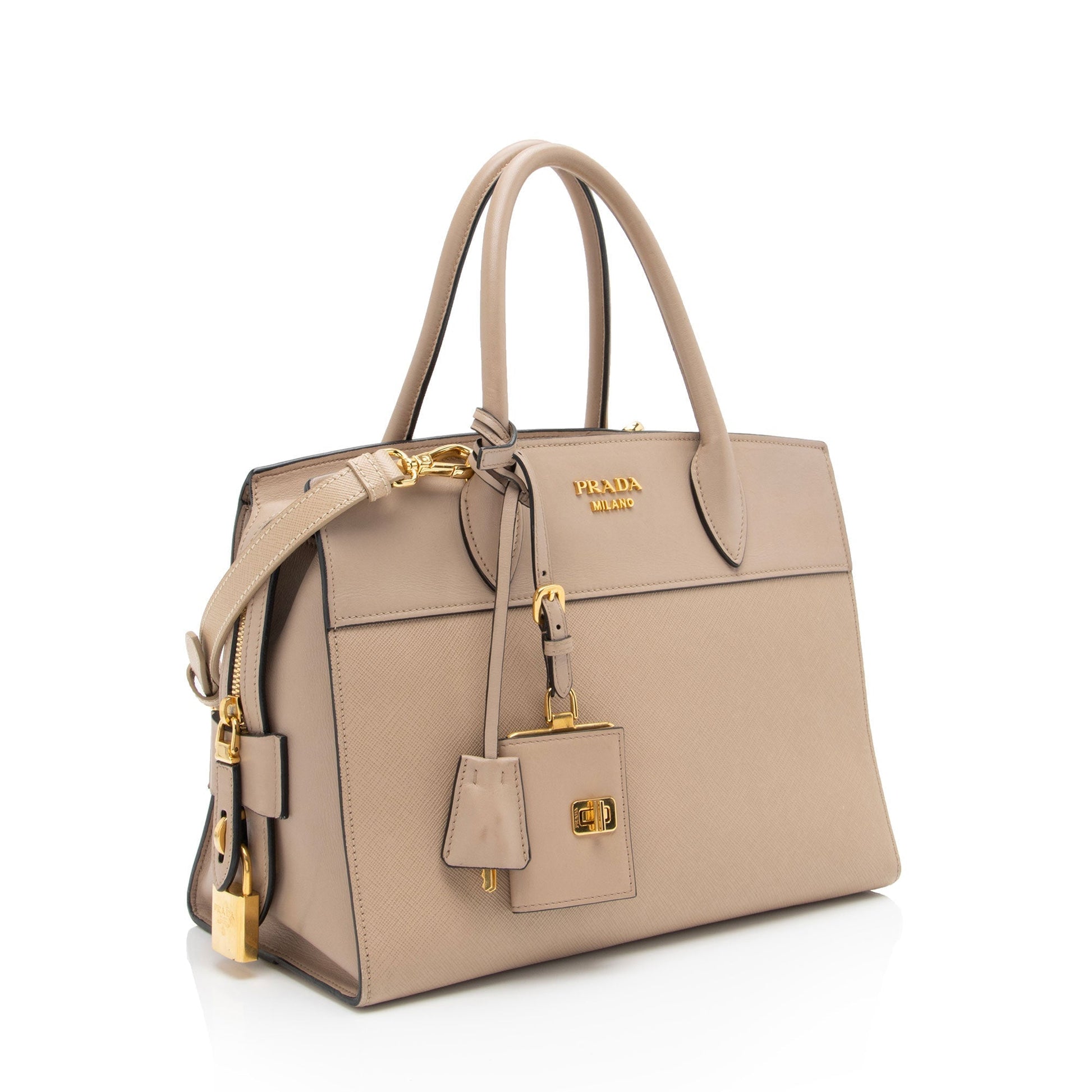 Prada City Calf Esplanade Tote Shf 1Eje1G Saffiano Medium Tote Bag