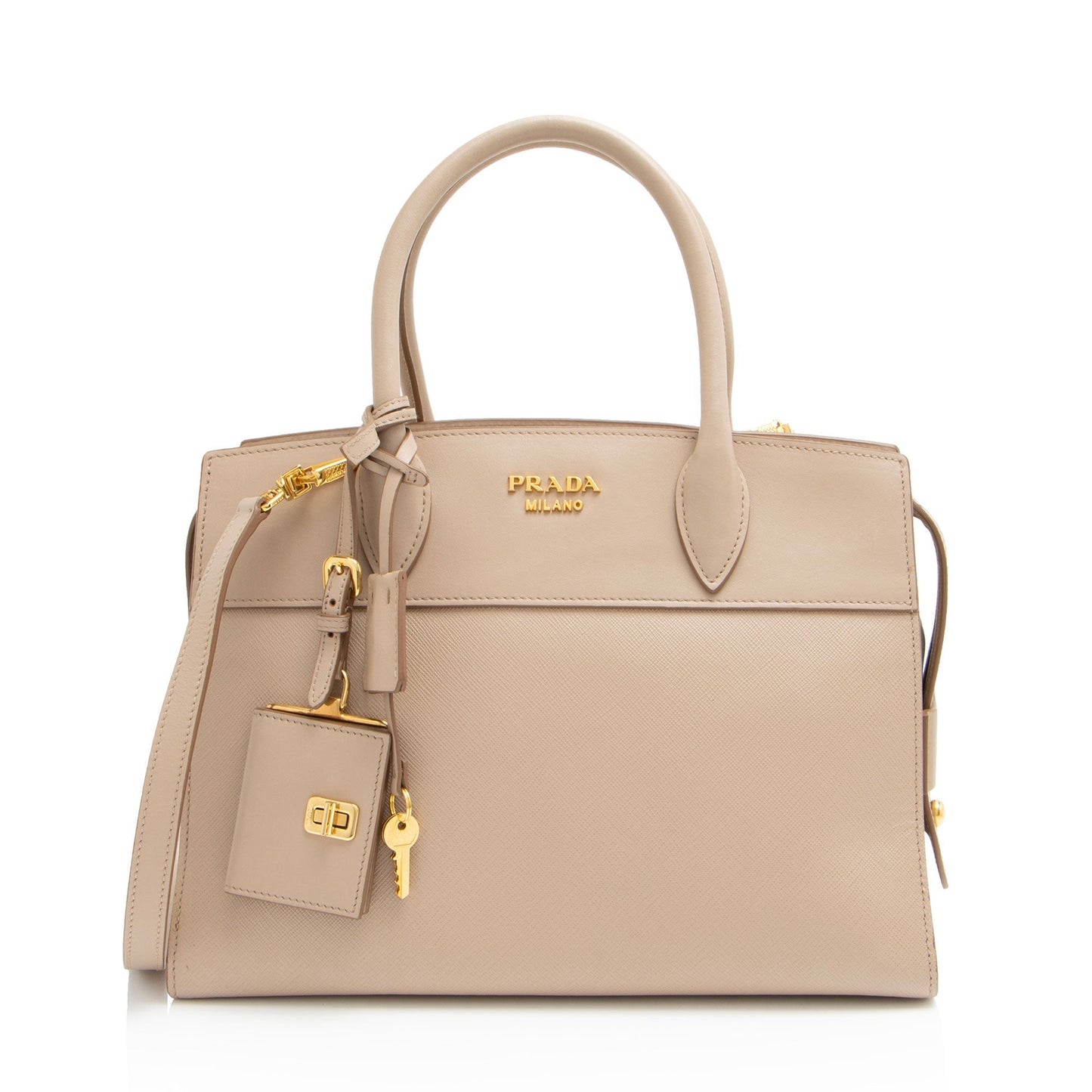 Prada City Calf Esplanade Tote Saffiano Medium Tote Bag