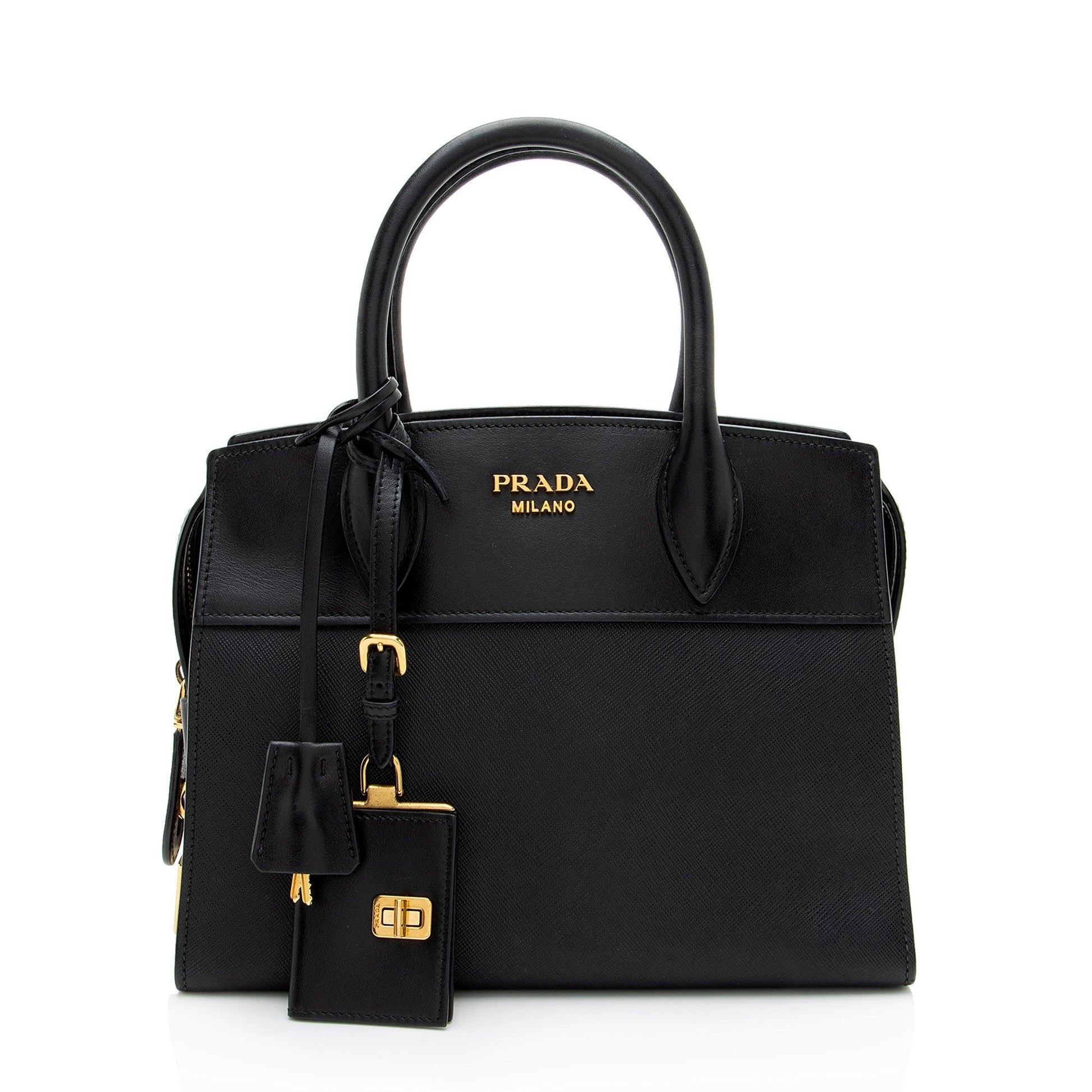 Prada City Calf Esplanade Tote Saffiano Small Tote Bag