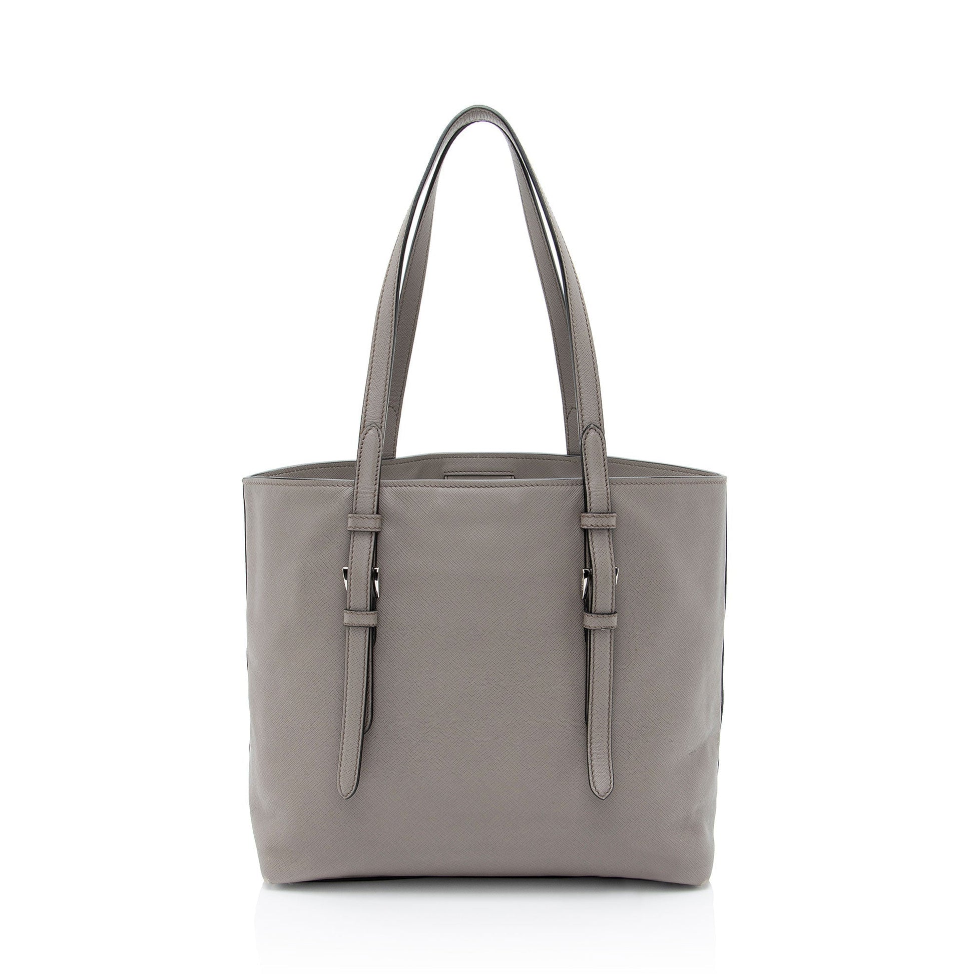 Prada Cuir Buckle Tote Saffiano Tote Bag