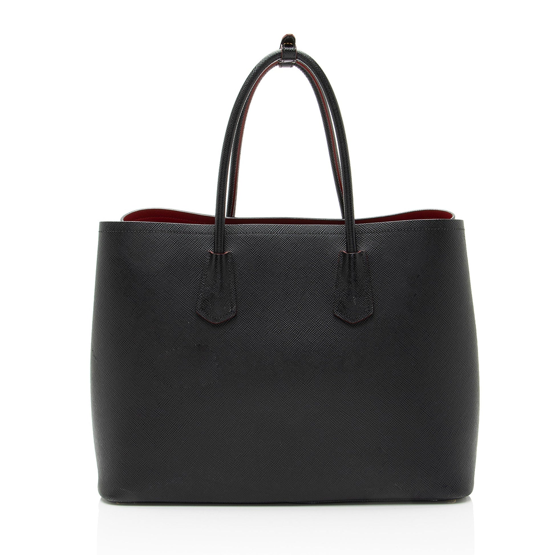 Prada Cuir Double Handle Tote Saffiano Large Tote Bag