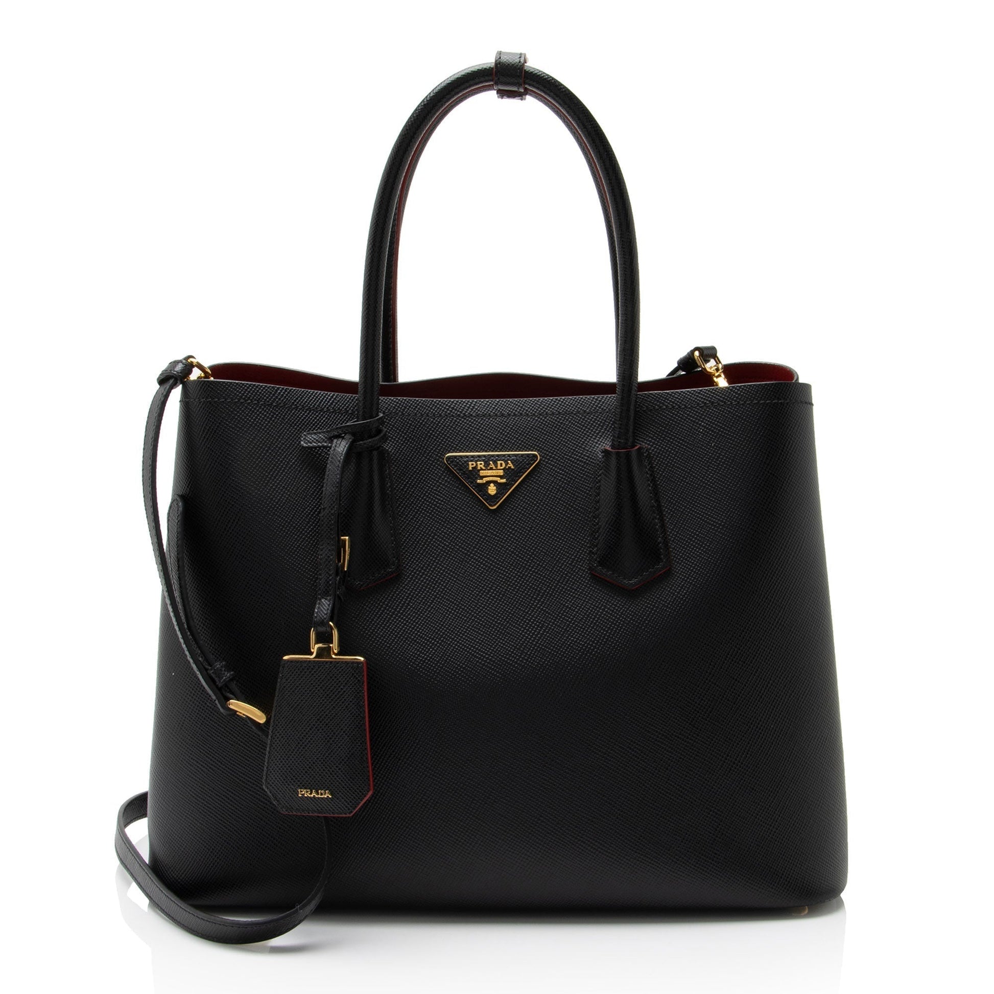 Prada Cuir Double Handle Tote Saffiano Large Tote Bag Large Tote 1
