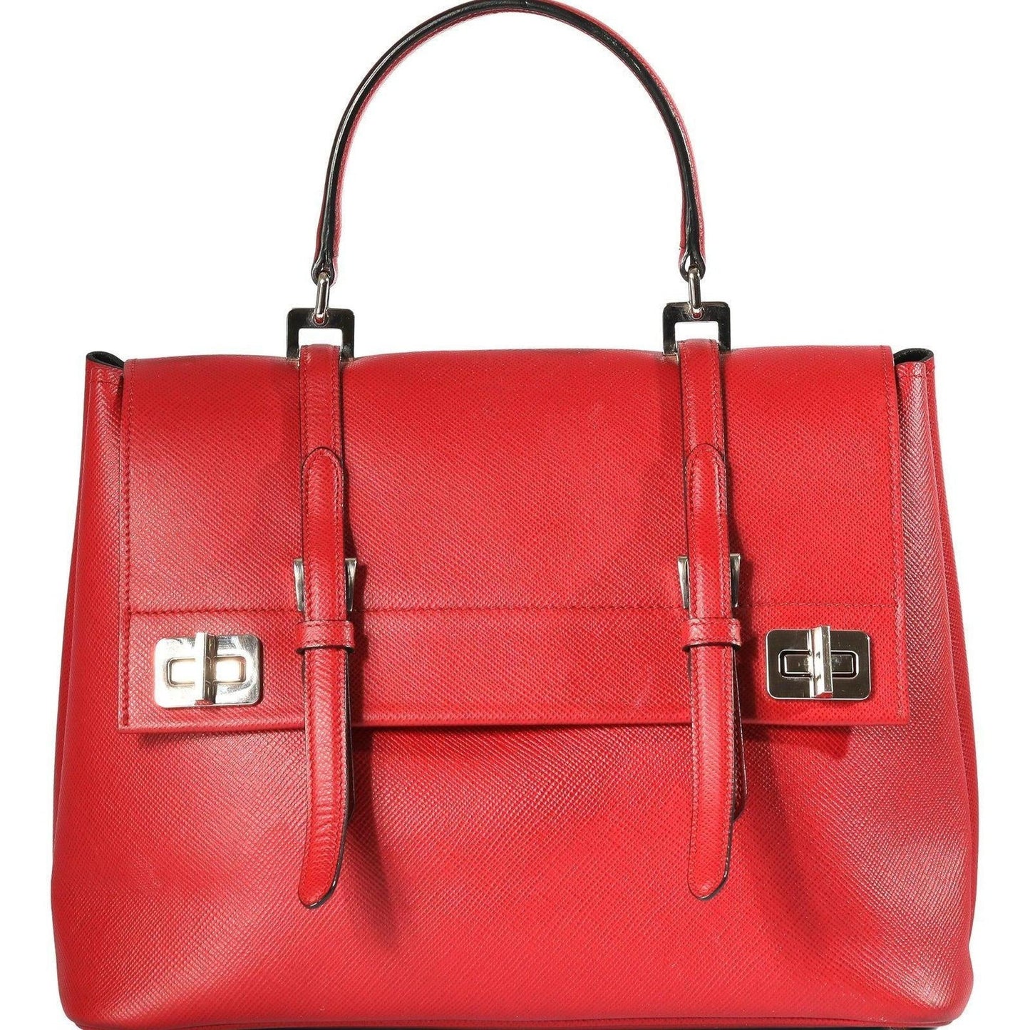 Prada Saffiano Cuir Bag Flap Travel Bag