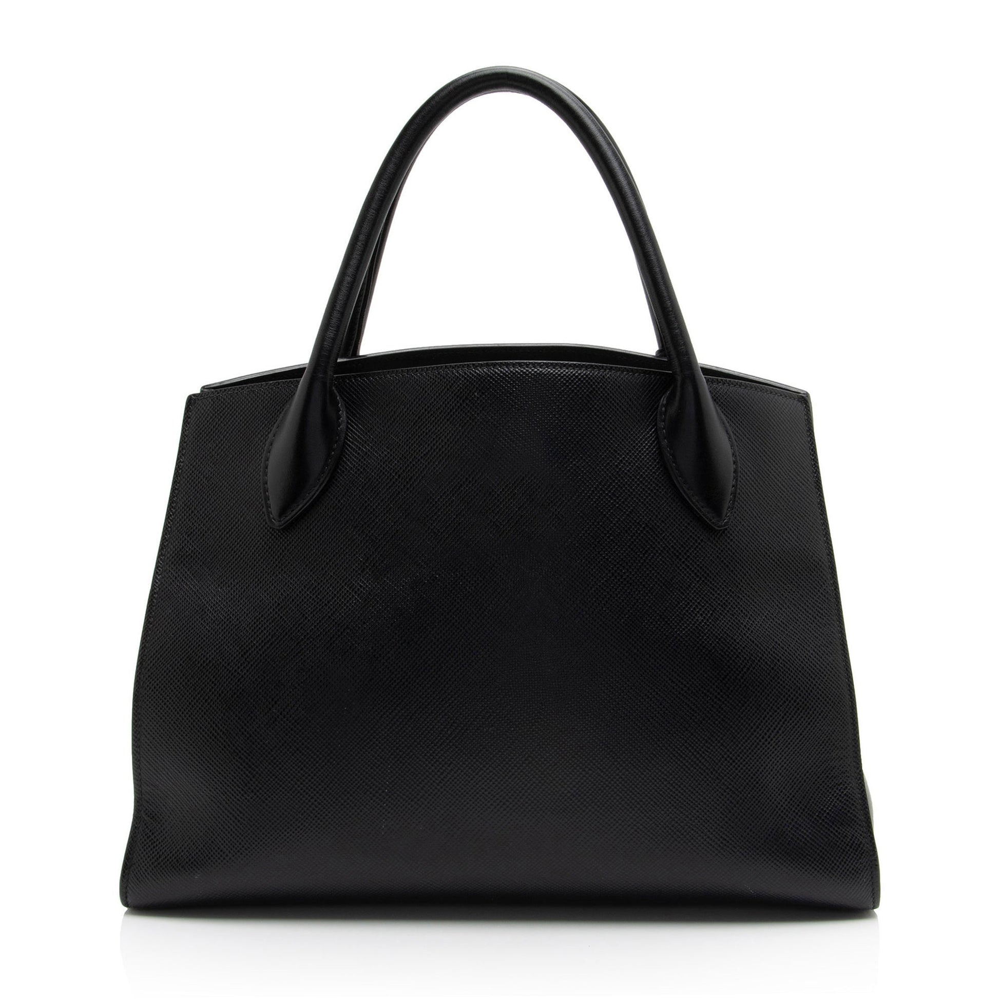 Prada Cuir Monochrome Tote Leather Saffiano Medium Tote Bag