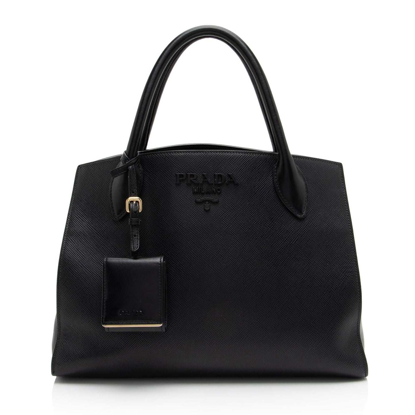 Prada Cuir Monochrome Tote Leather Saffiano Medium Tote Bag