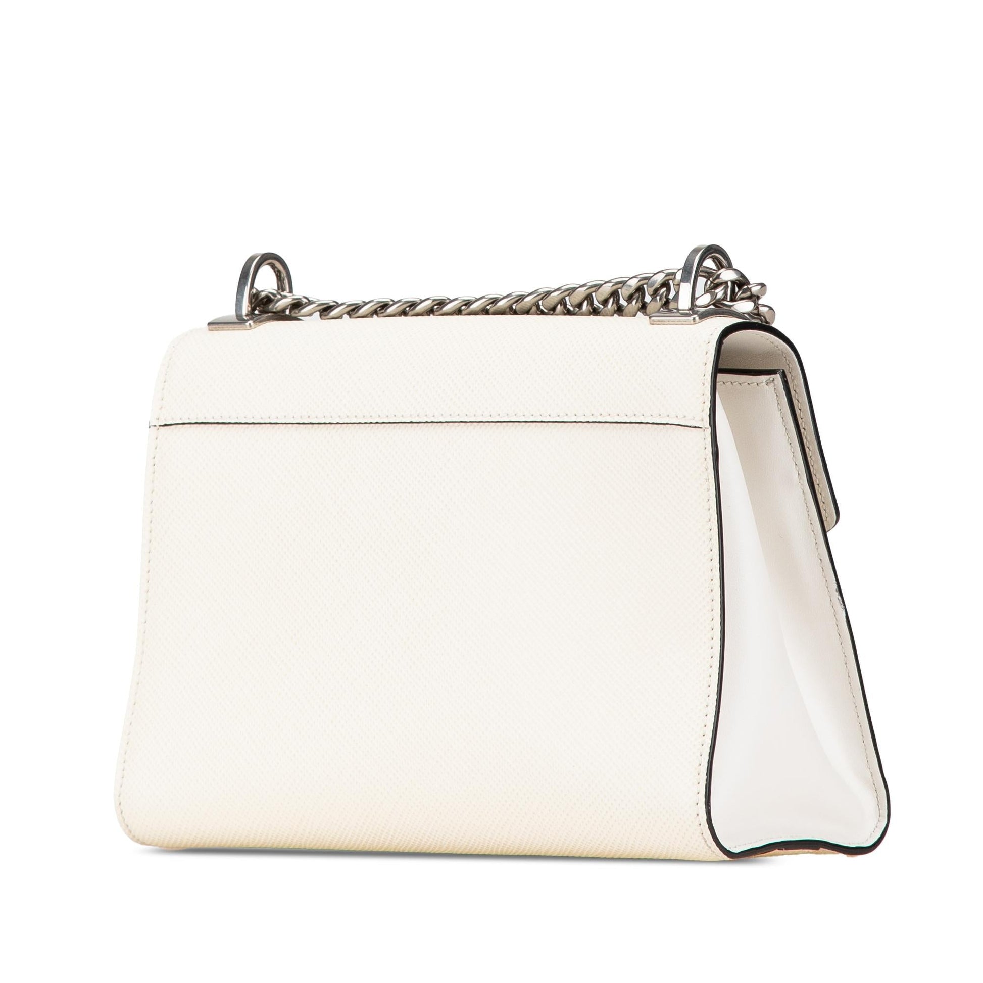 Prada Cuir Monochrome Robot Patches Envelope Crossbody Bag Saffiano Chain Flap Chain Flap 1