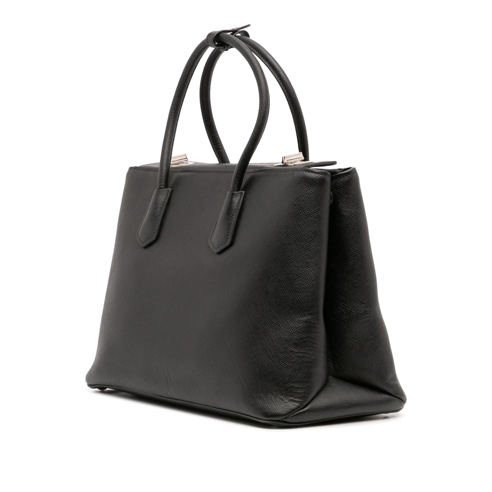 Prada Cuir Turnlock Twin Satchel Saffiano Satchel Bag Twin Satchel 1