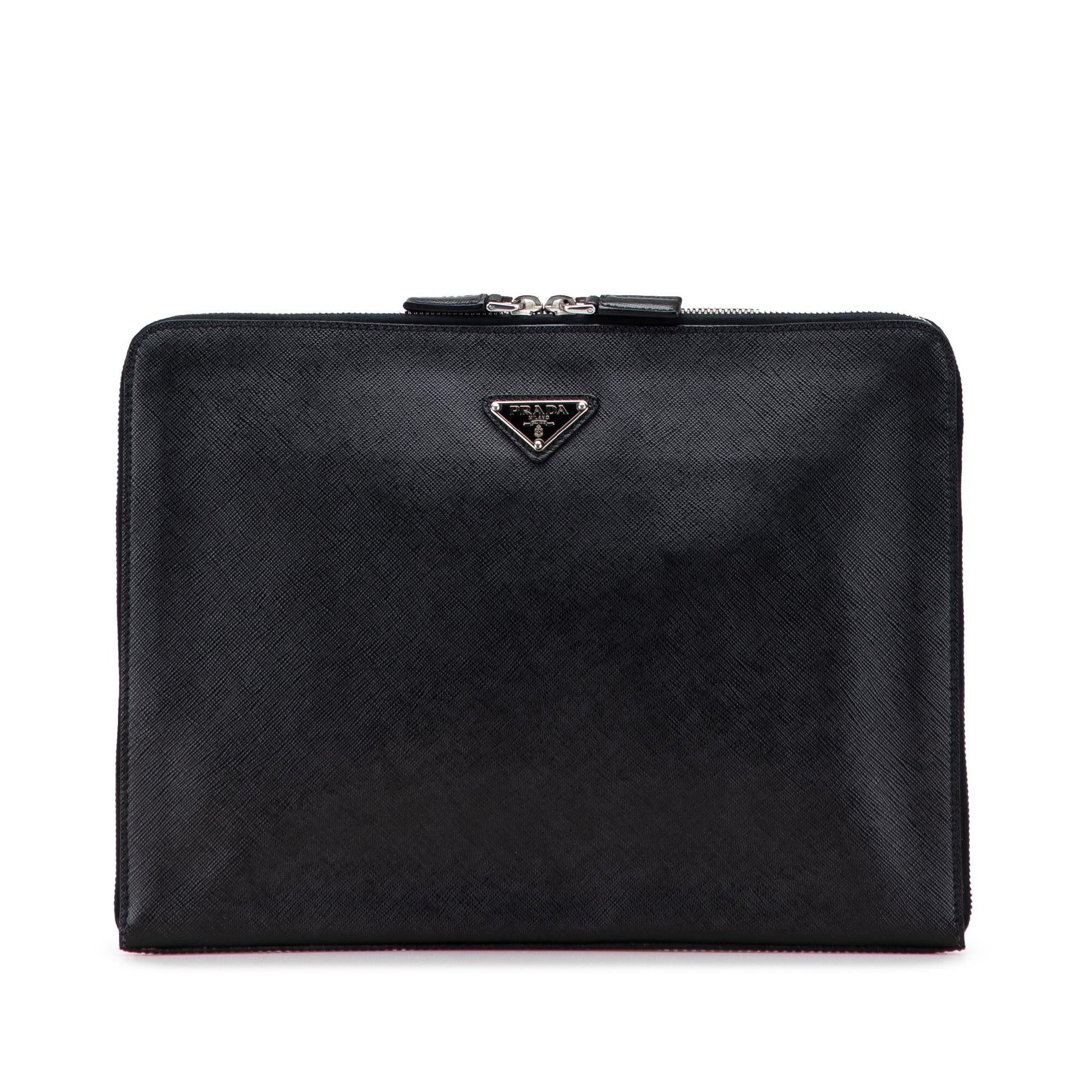 Prada Document Holder Clutch Bag Saffiano