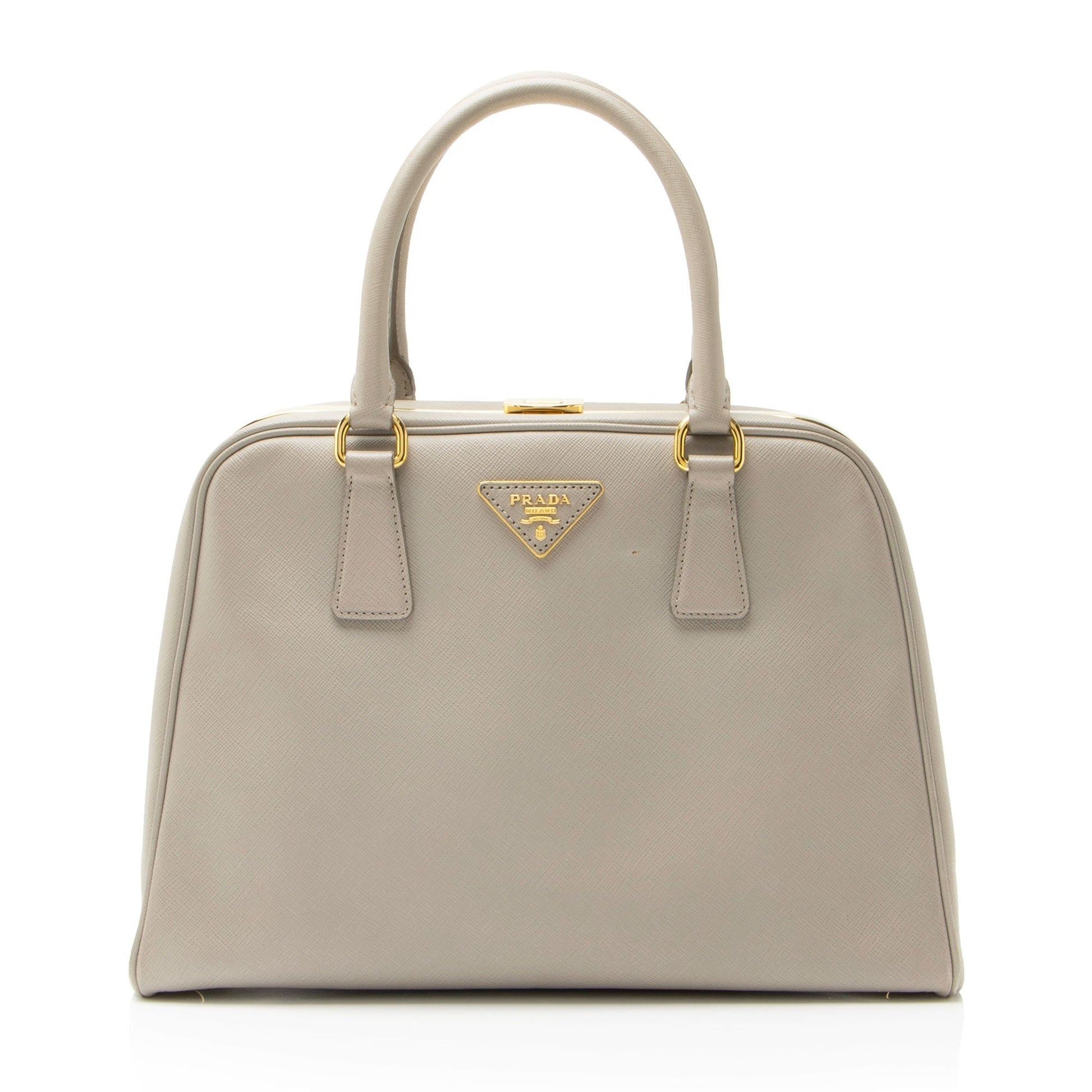 Prada Framed Pyramid Satchel Saffiano Satchel Bag