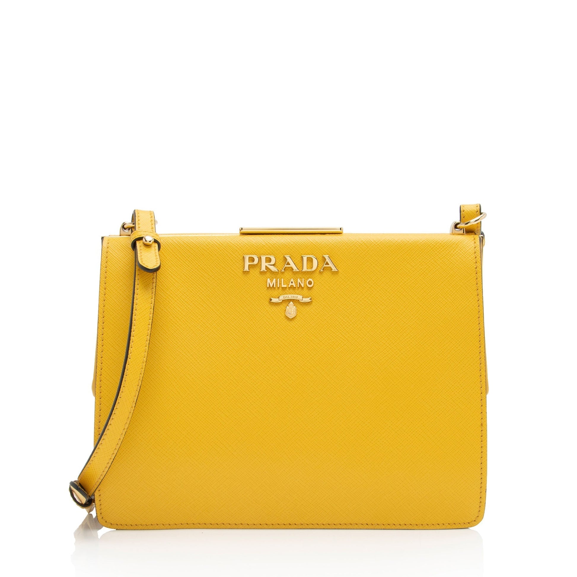 Prada Light Frame Crossbody Shf Jrbvni Saffiano Crossbody Bag