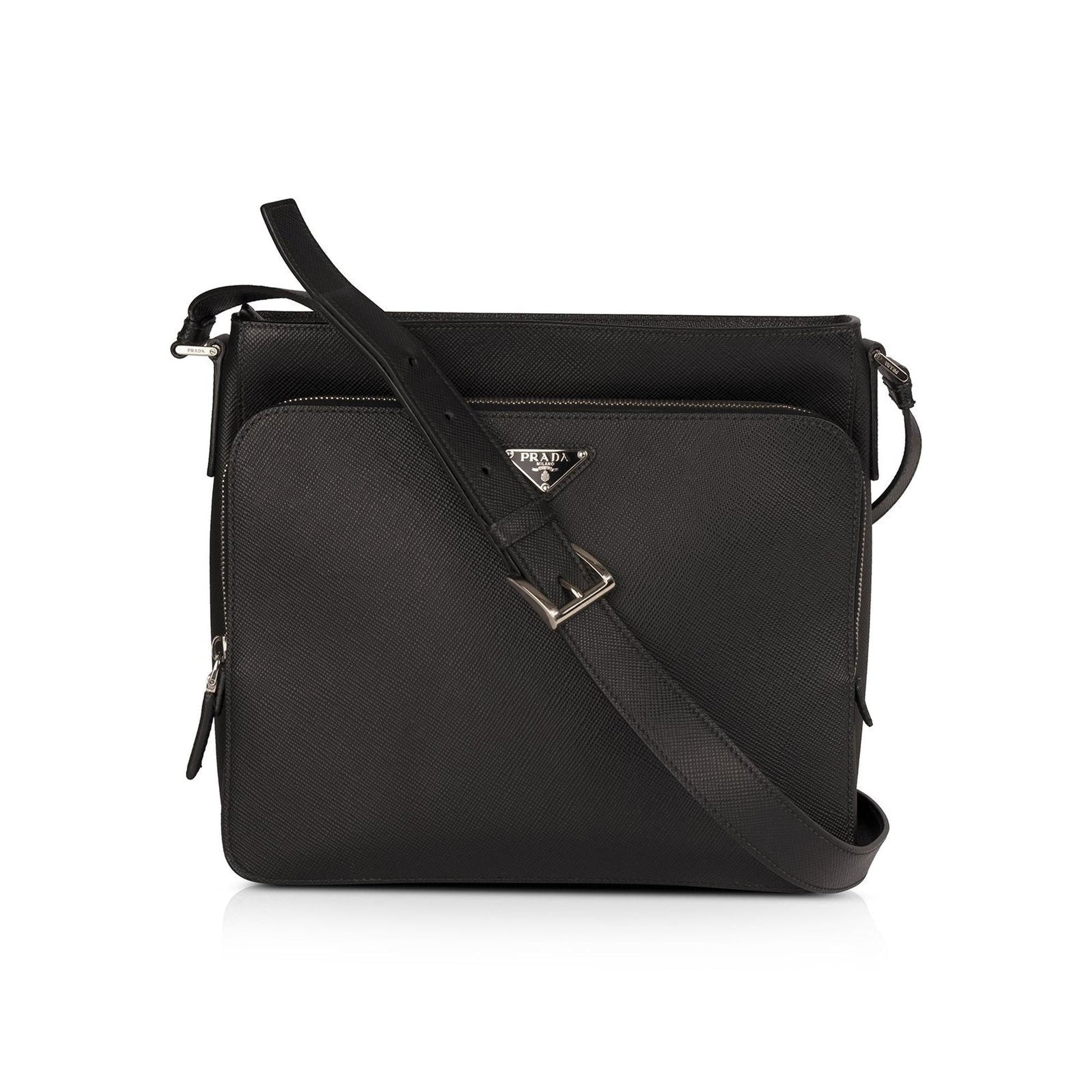Prada Saffiano Messenger Bag Leather Travel Bag