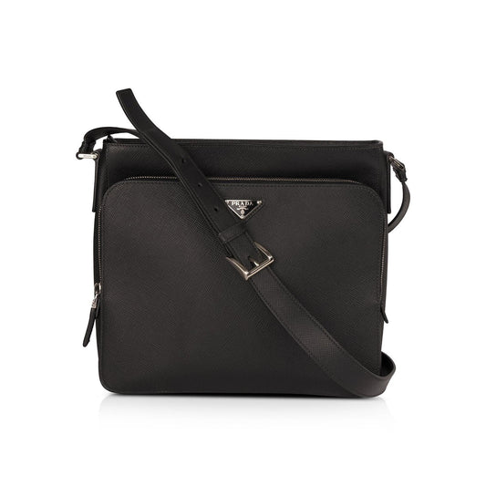 Prada Saffiano Messenger Bag Leather Travel Bag