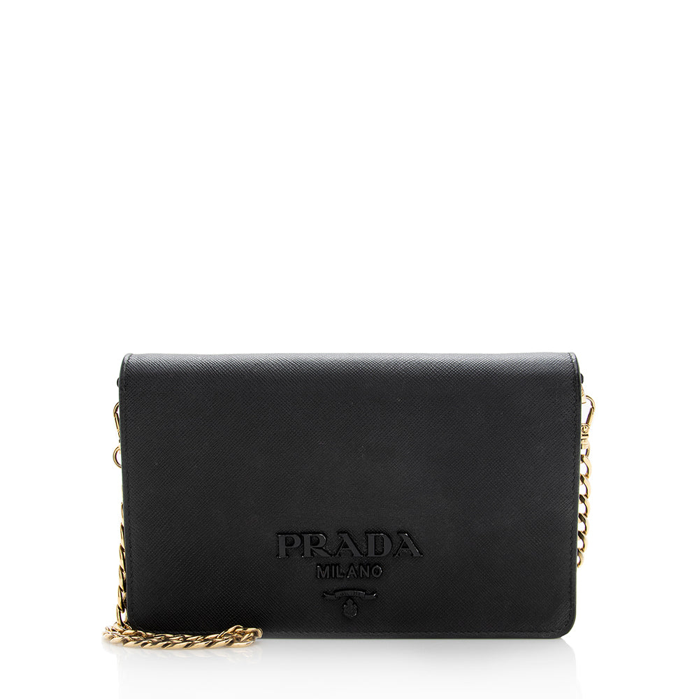 Prada Monochrome Crossbody Bag Shf Leather Saffiano Small