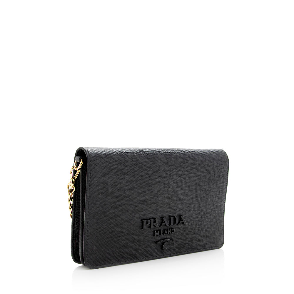Prada Monochrome Crossbody Bag Shf Leather Saffiano Small