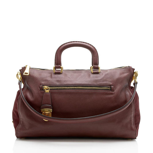 Prada Tessuto Tote Leather Saffiano Large Tote Bag