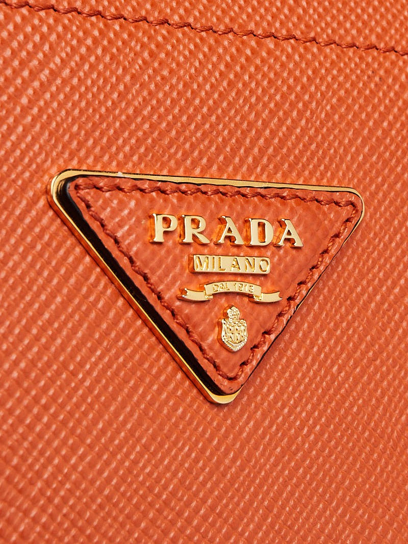 Prada Saffiano Double Handle Tote Bag Leather