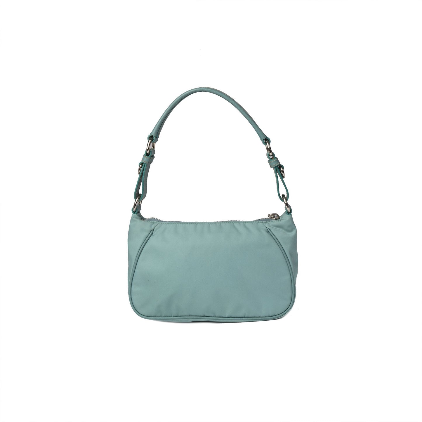 Prada Saffiano Trimmed Tessuto Shoulder Bag Leather Nylon