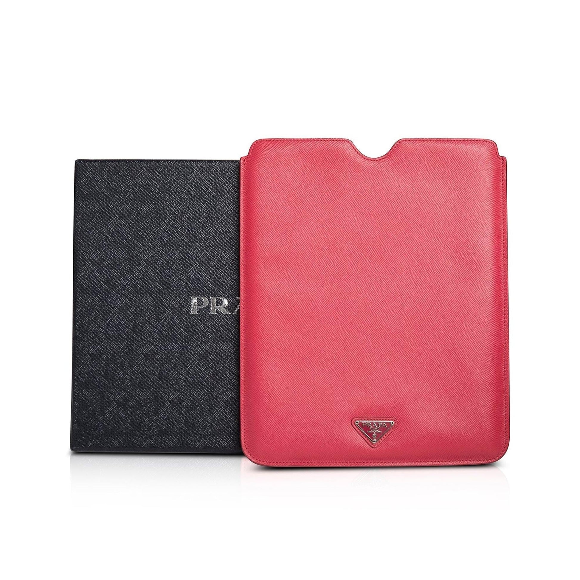 Prada Saffiano Ipad Case Handbag Leather Mini Travel Bag