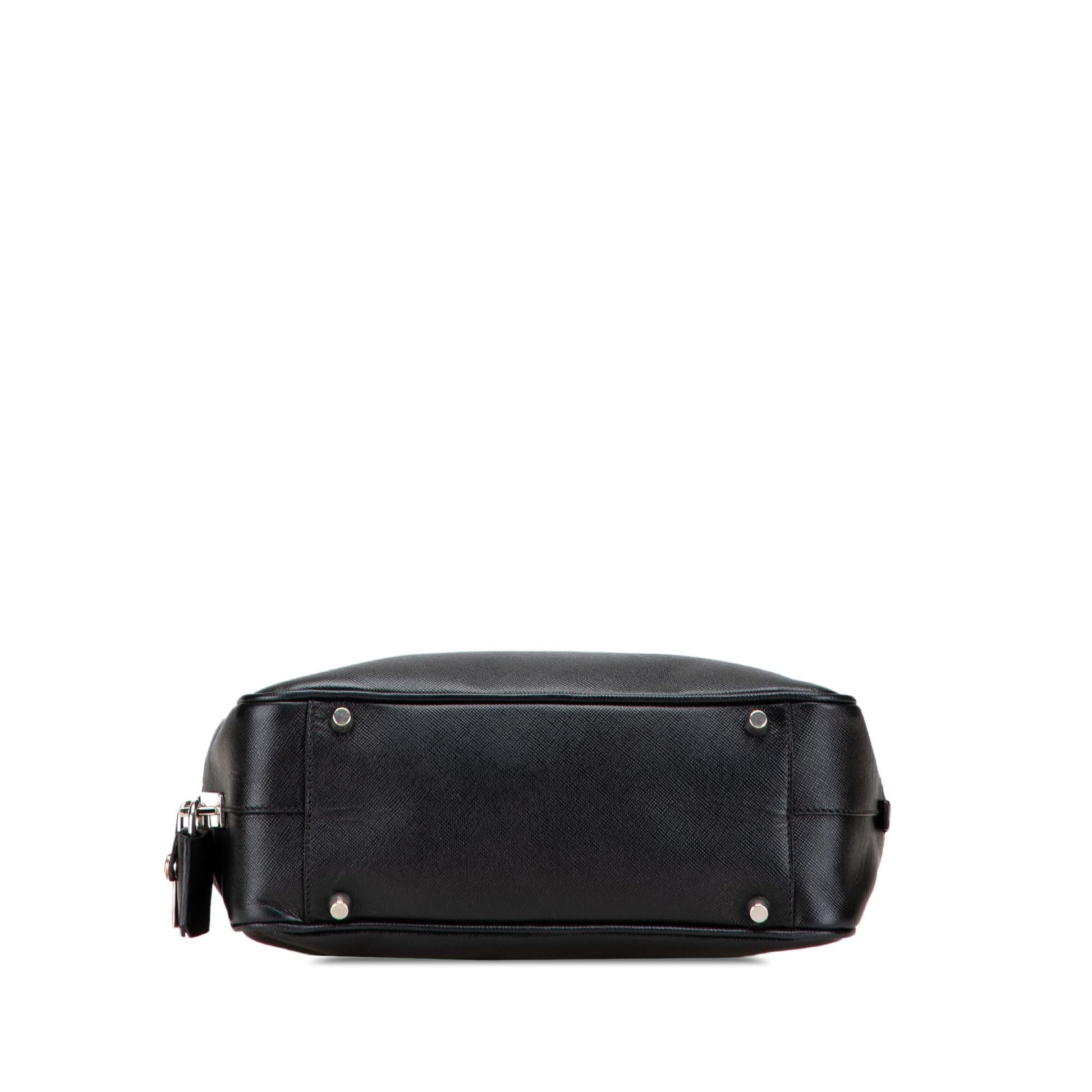 Prada Lux Bauletto Handbag Saffiano Satchel Bag