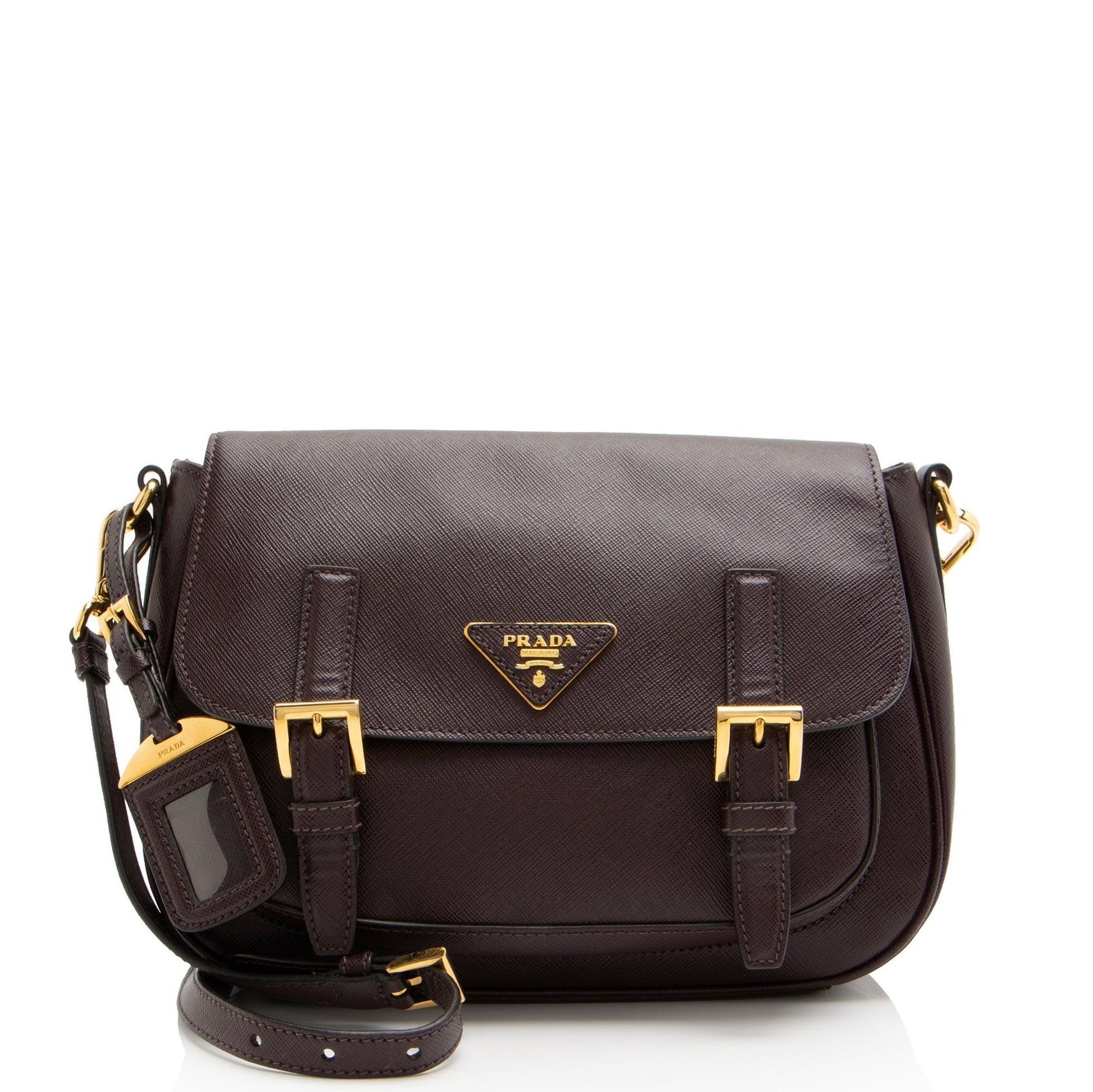 Prada Lux Buckle Messenger Shf 6X5Lzh Saffiano Mini Shoulder Bag
