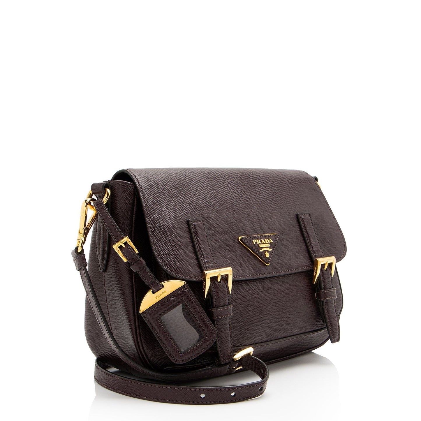 Prada Lux Buckle Messenger Shf 6X5Lzh Saffiano Mini Shoulder Bag