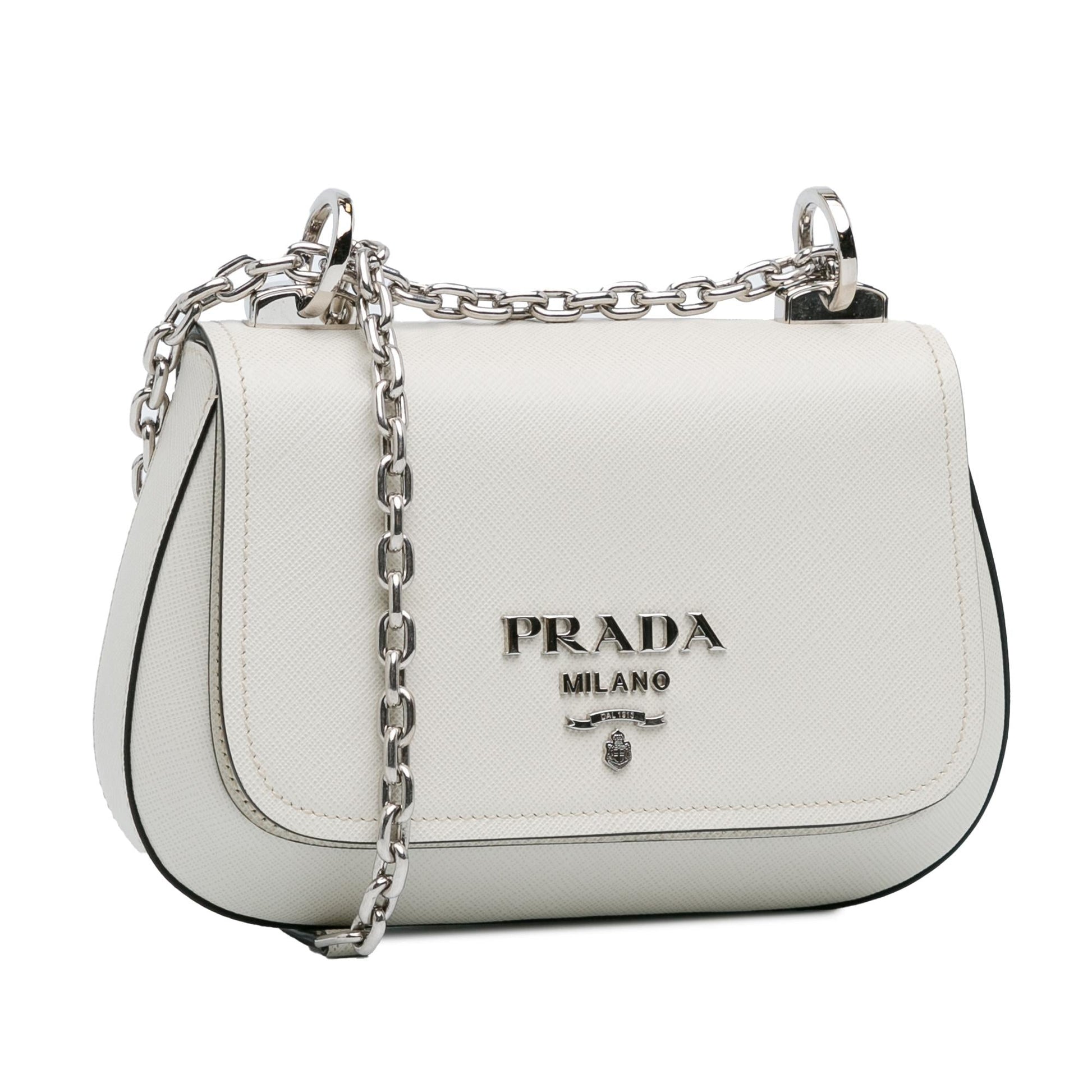 Prada Lux Crossbody Shg D27J57 Saffiano Chain Crossbody Bag