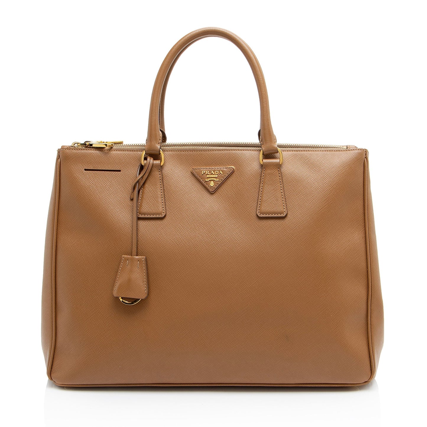 Prada Lux Double Tote Saffiano Large Zip Tote Bag
