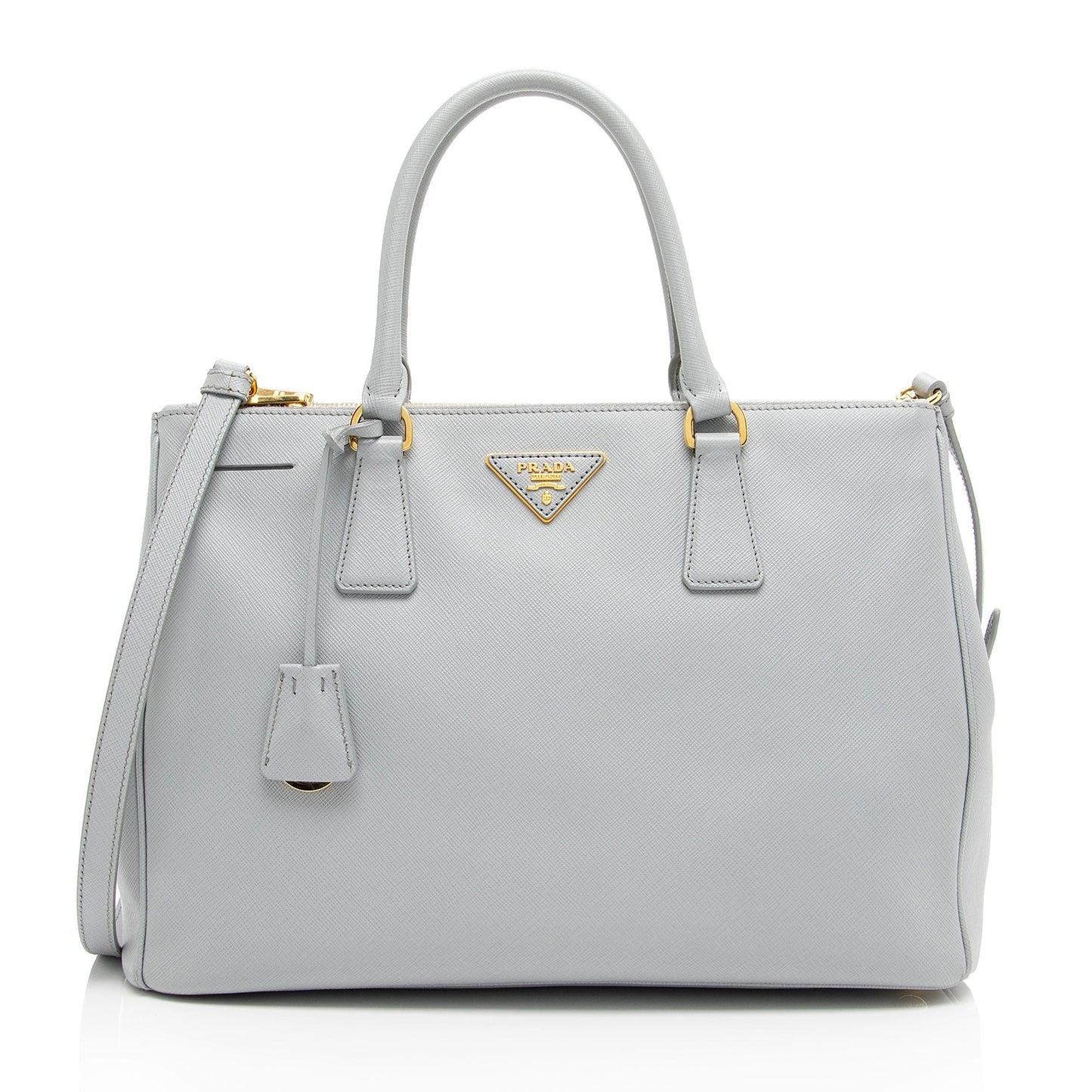Prada Lux Double Tote Shf Aob7U3 Saffiano Medium Zip Tote Bag